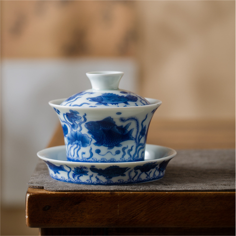 Collection of Classic Pattern Gaiwan with Saucer 200ml