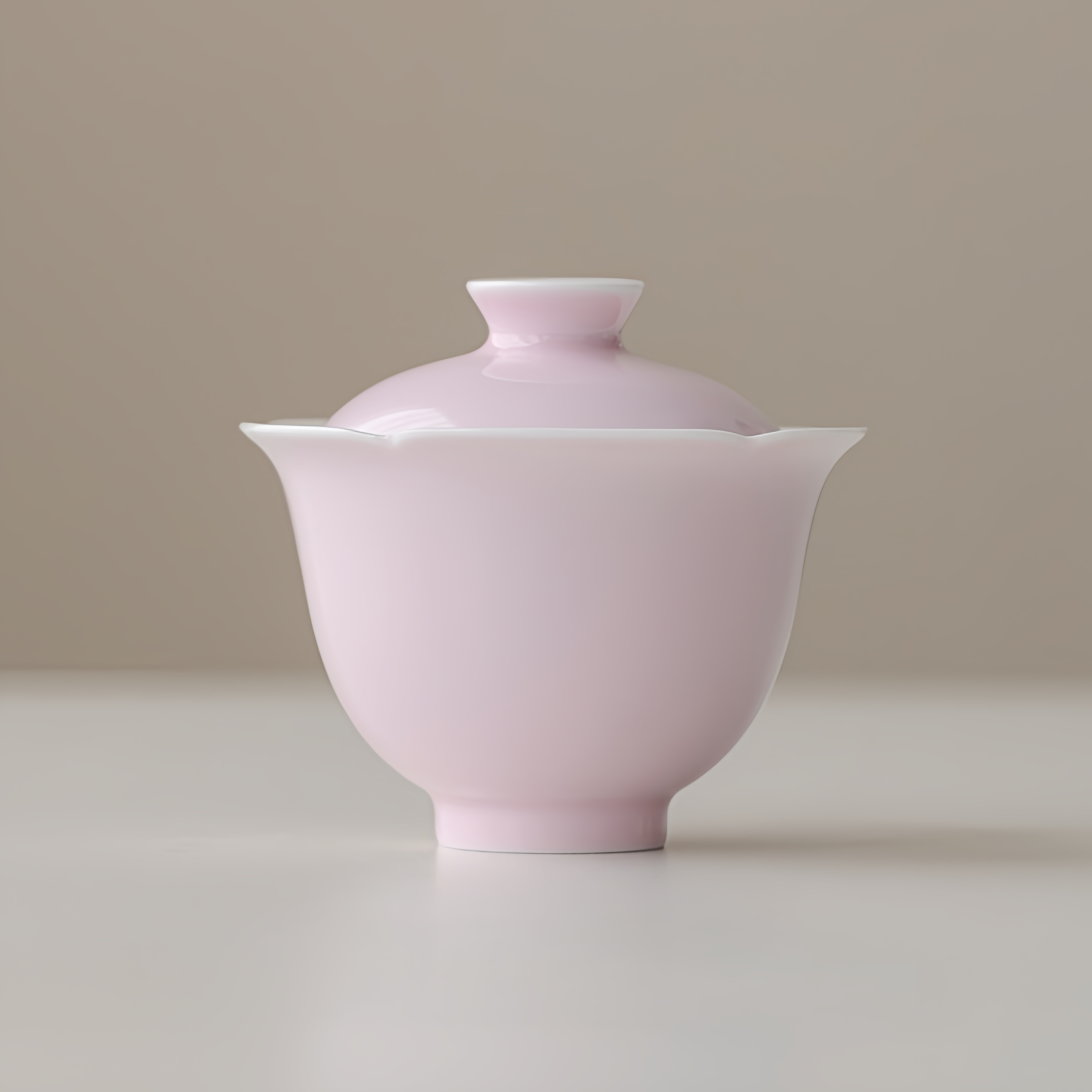 Monochrome Floral Porcelain Gaiwan 140ml, 6 Colors Optional