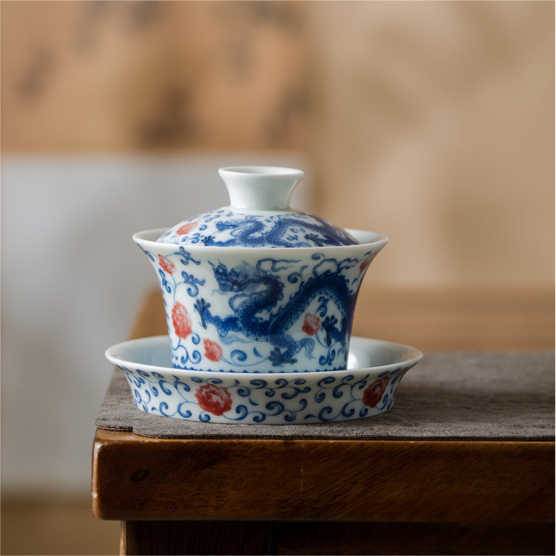 Collection of Classic Pattern Gaiwan with Saucer 200ml
