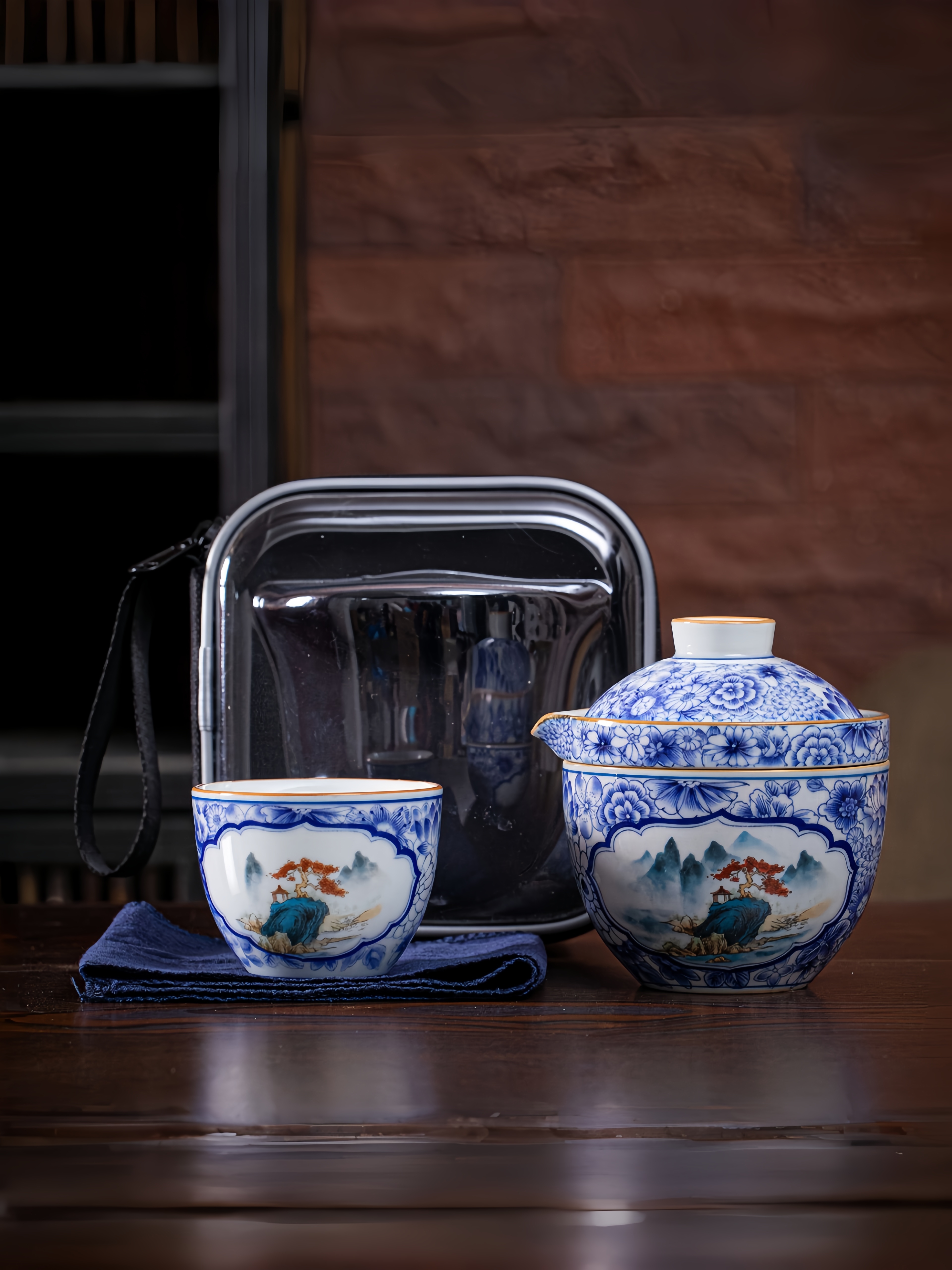 Porcelain Travel Tea Set 120ml