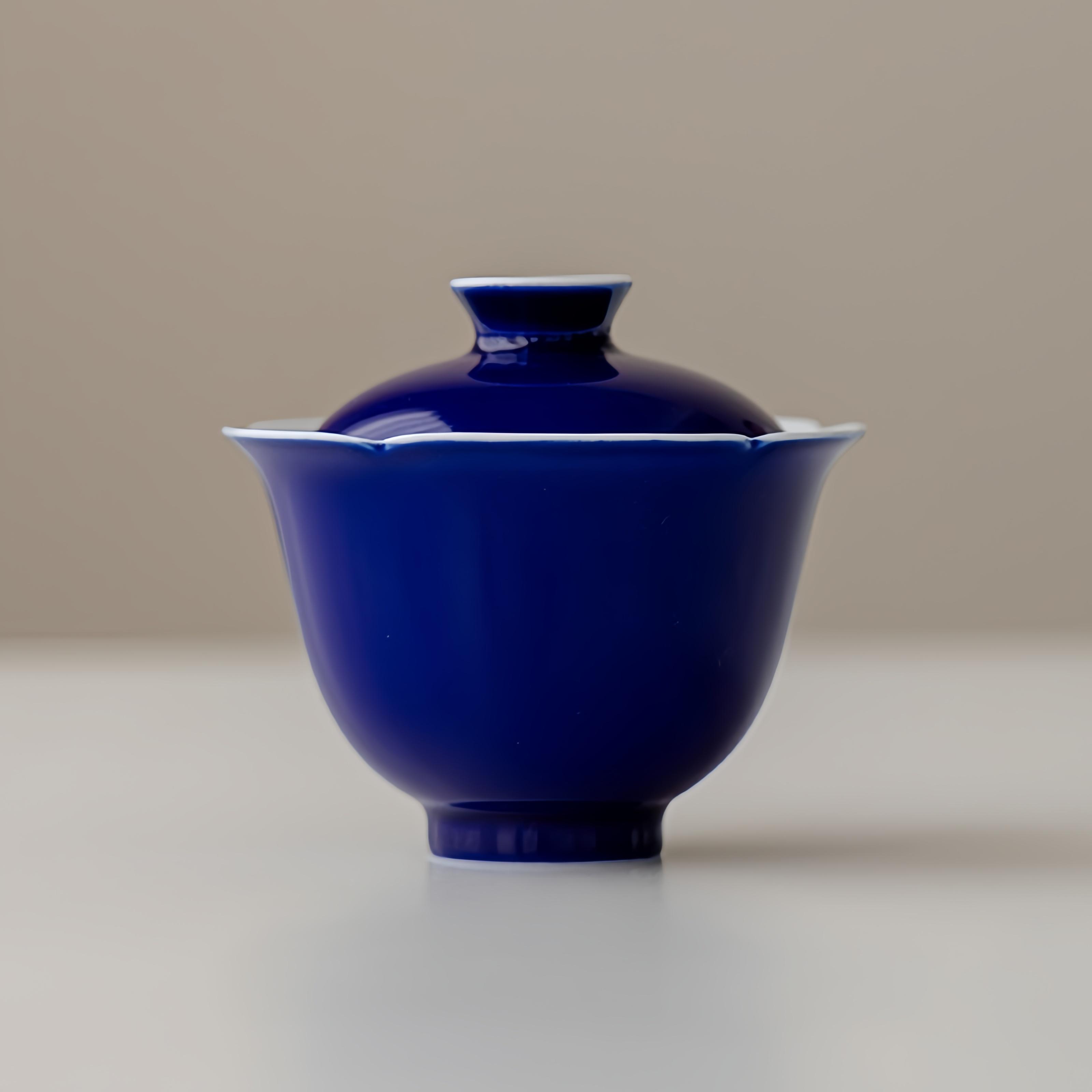 Monochrome Floral Porcelain Gaiwan 140ml, 6 Colors Optional