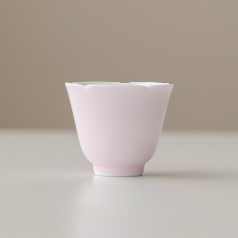 Monochrome Floral Porcelain Tea Cup 50ml, 6 Colors Optional