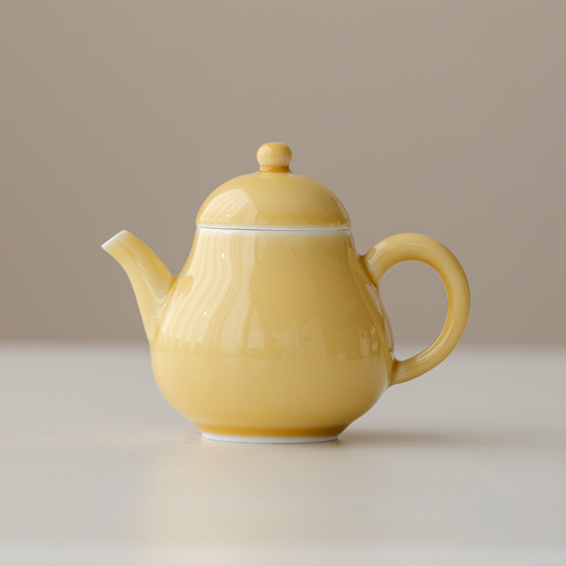 Monochrome Porcelain Teapot 135ml, 6 Colors Optional