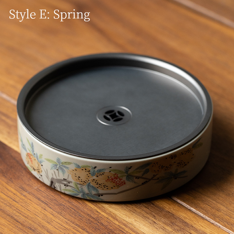 Ceramic Tea Trays, Kung Fu Tea Pot Holder Accessories, 6 Patterns Available