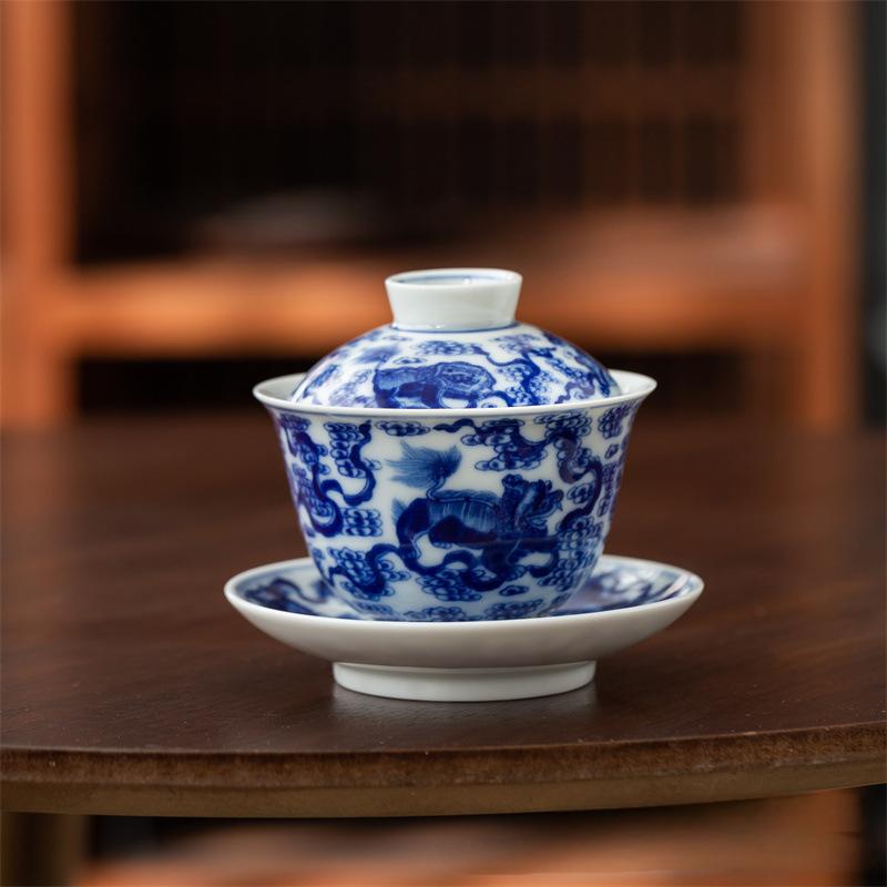 Collection of Classic Pattern Gaiwan with Saucer 160ml