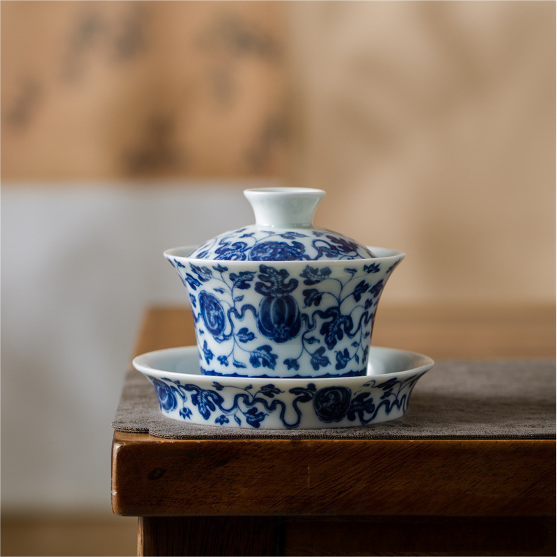 Collection of Classic Pattern Gaiwan with Saucer 200ml