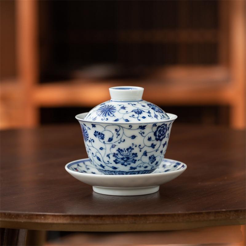 Collection of Classic Pattern Gaiwan with Saucer 160ml
