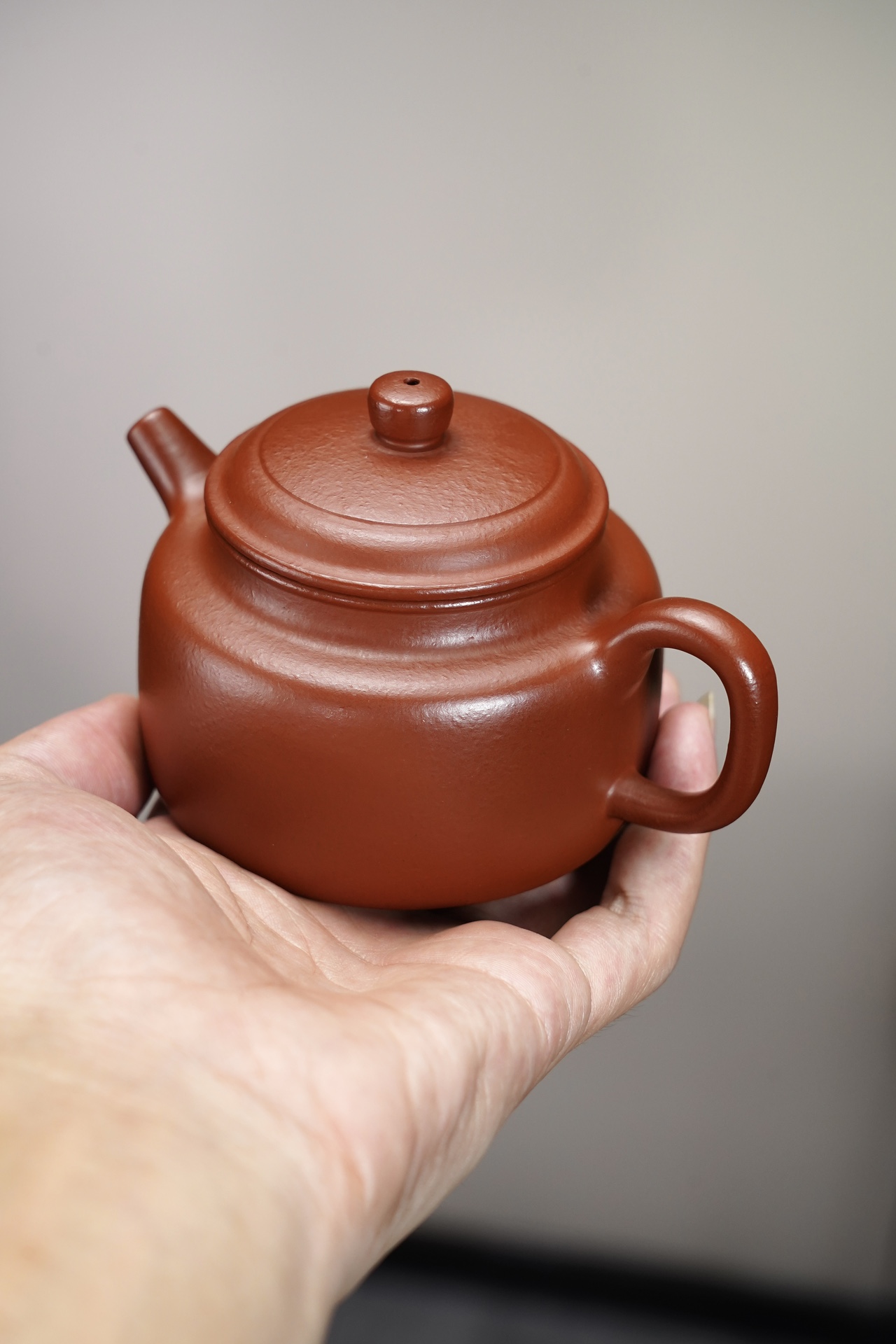 the "Clock of Virtue", Yixing Purple Clay (Zisha) Teapot, Handmade Kung Fu Teapot 200ml