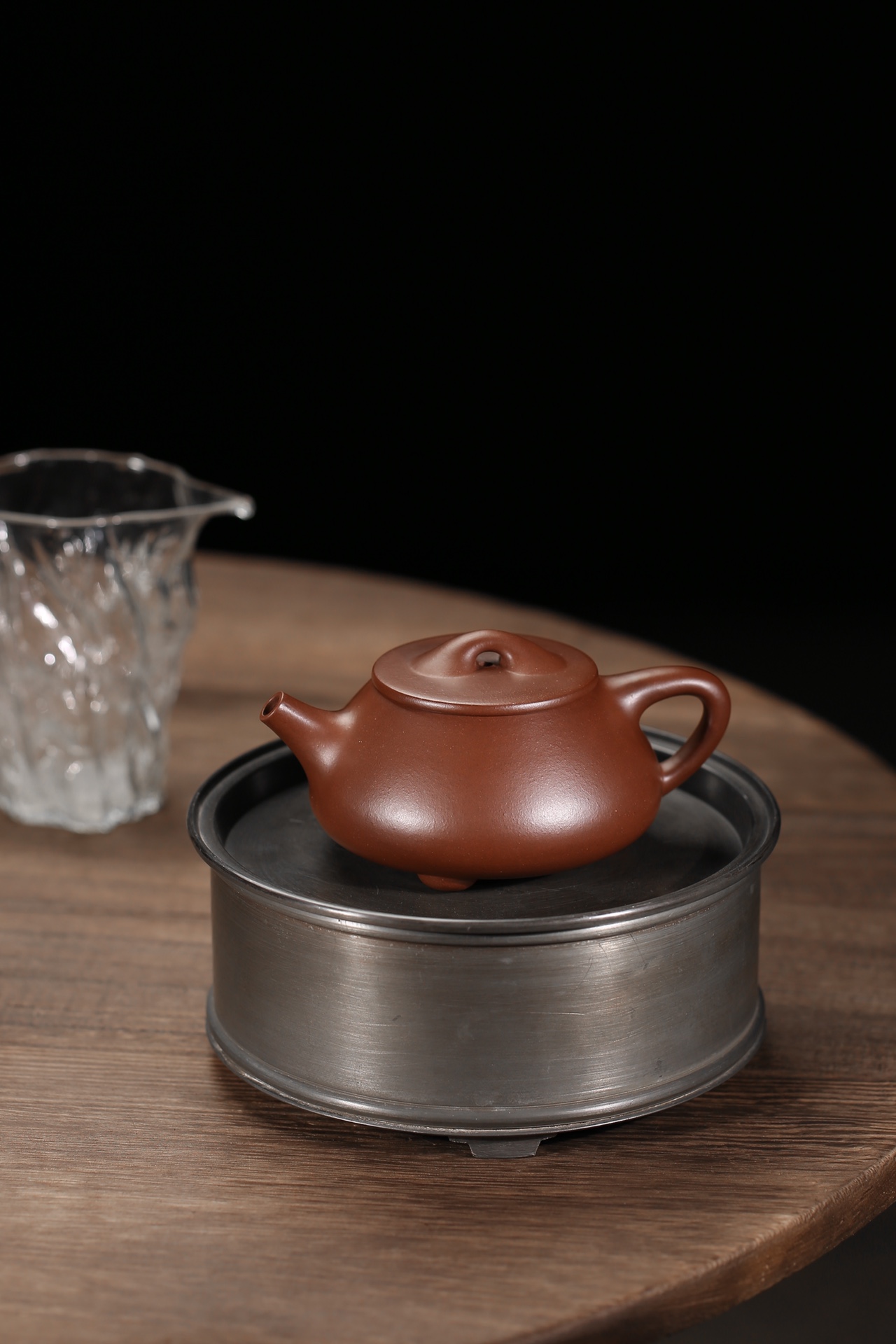 the "Stone Laddle", Yixing Purple Clay (Zisha) Teapot, Handemade Kung Fu Teapot 200ml