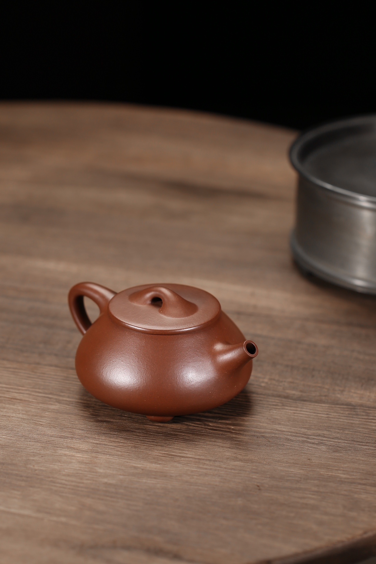 the "Stone Laddle", Yixing Purple Clay (Zisha) Teapot, Handemade Kung Fu Teapot 200ml