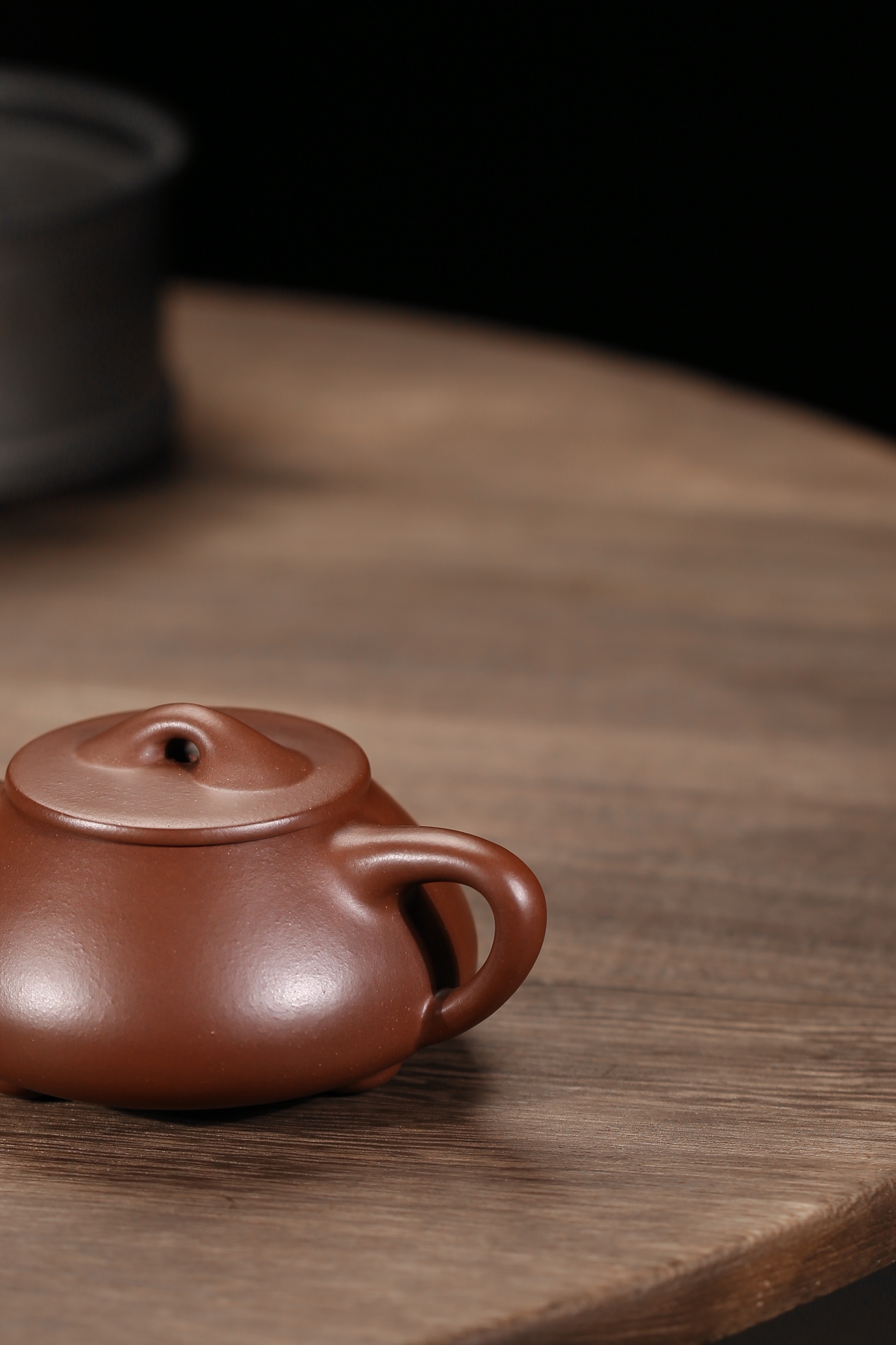 the "Stone Laddle", Yixing Purple Clay (Zisha) Teapot, Handemade Kung Fu Teapot 200ml