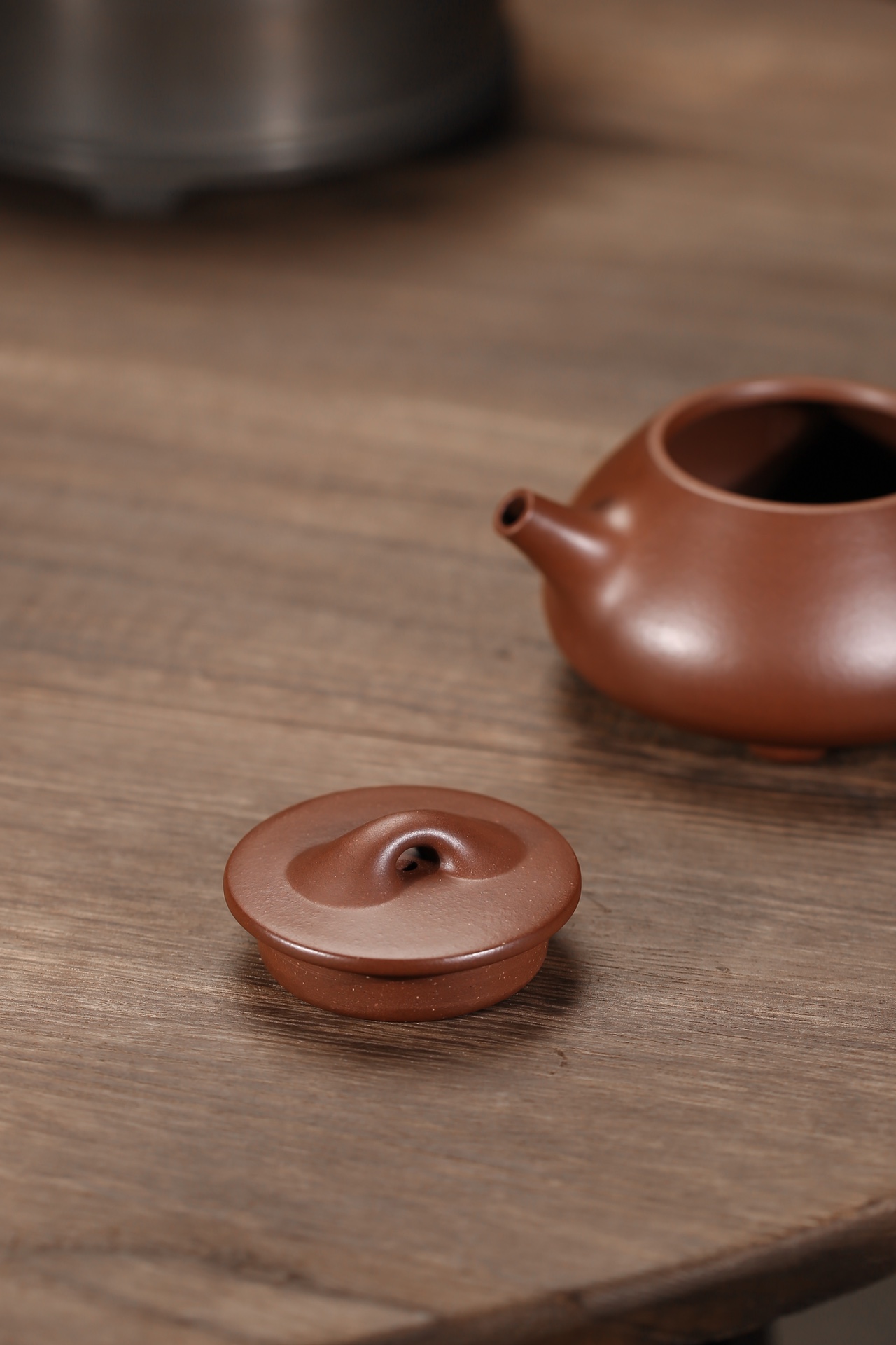 the "Stone Laddle", Yixing Purple Clay (Zisha) Teapot, Handemade Kung Fu Teapot 200ml