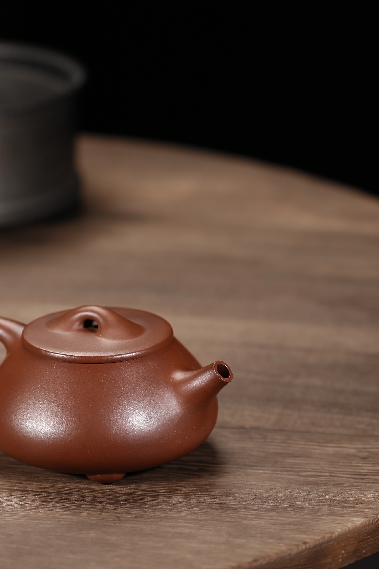 the "Stone Laddle", Yixing Purple Clay (Zisha) Teapot, Handemade Kung Fu Teapot 200ml