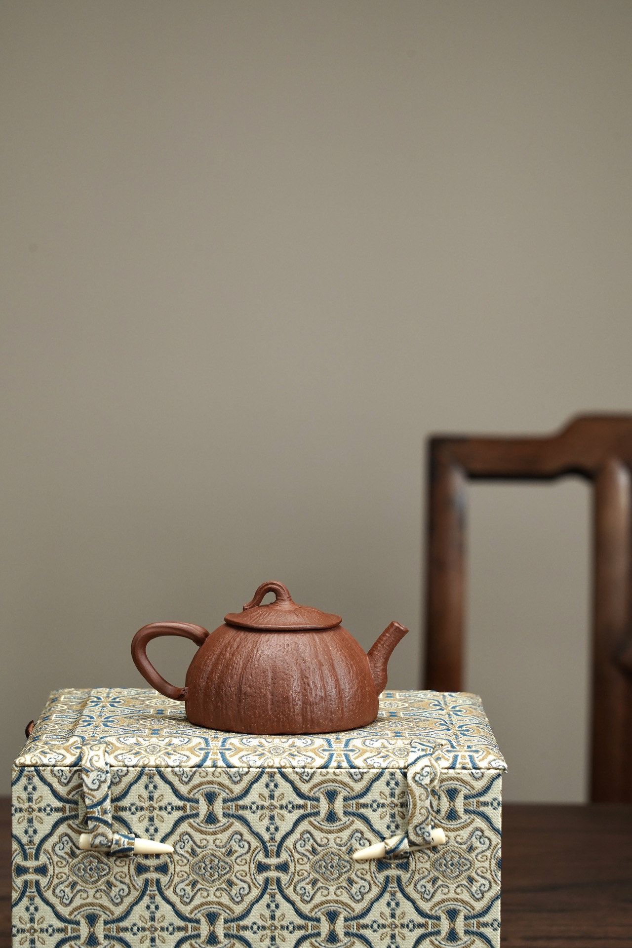 	 the "Harmony", Yixing Purple Clay (Zisha) Teapot 130ml, Handmade Kung Fu Teapot