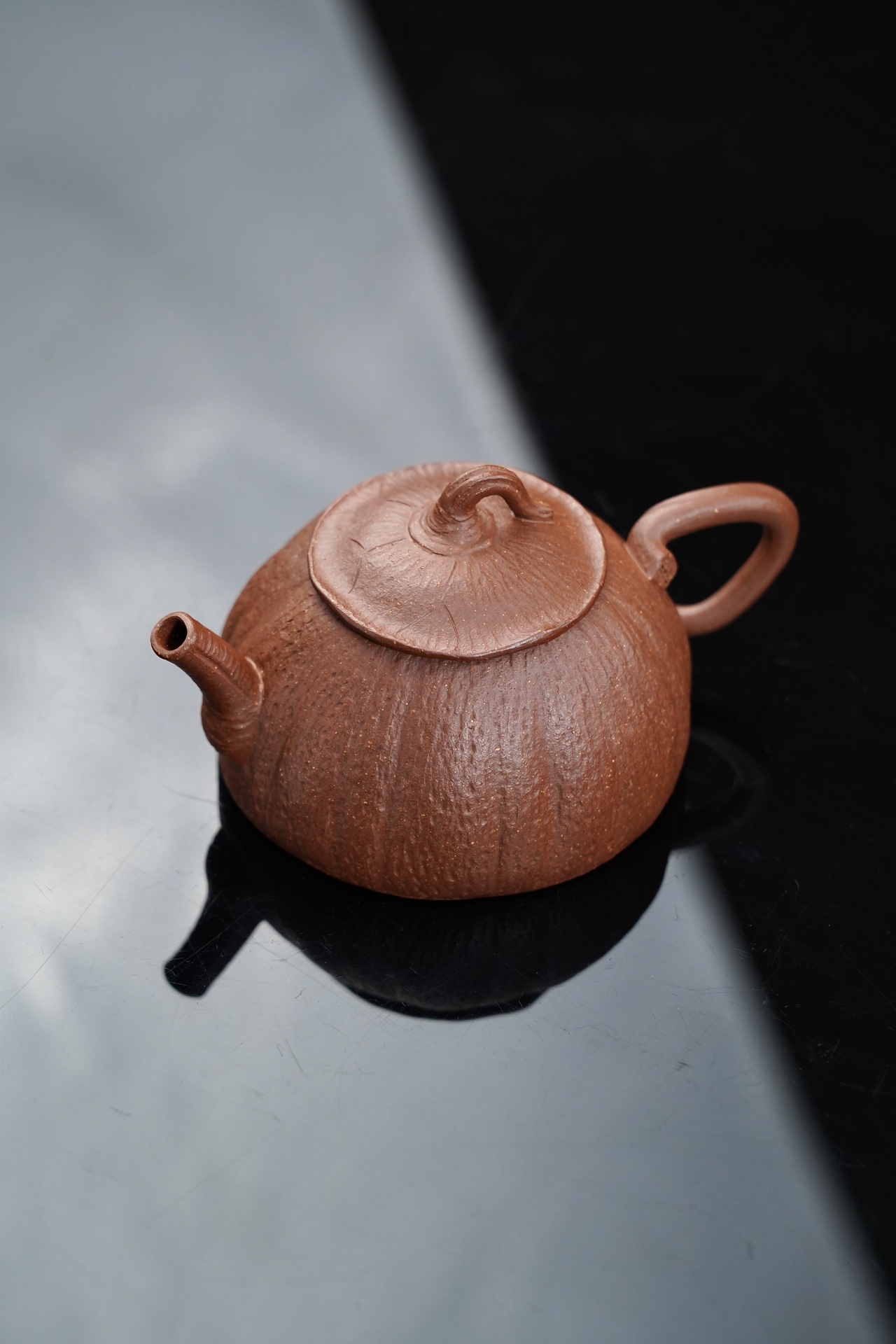 	 the "Harmony", Yixing Purple Clay (Zisha) Teapot 130ml, Handmade Kung Fu Teapot