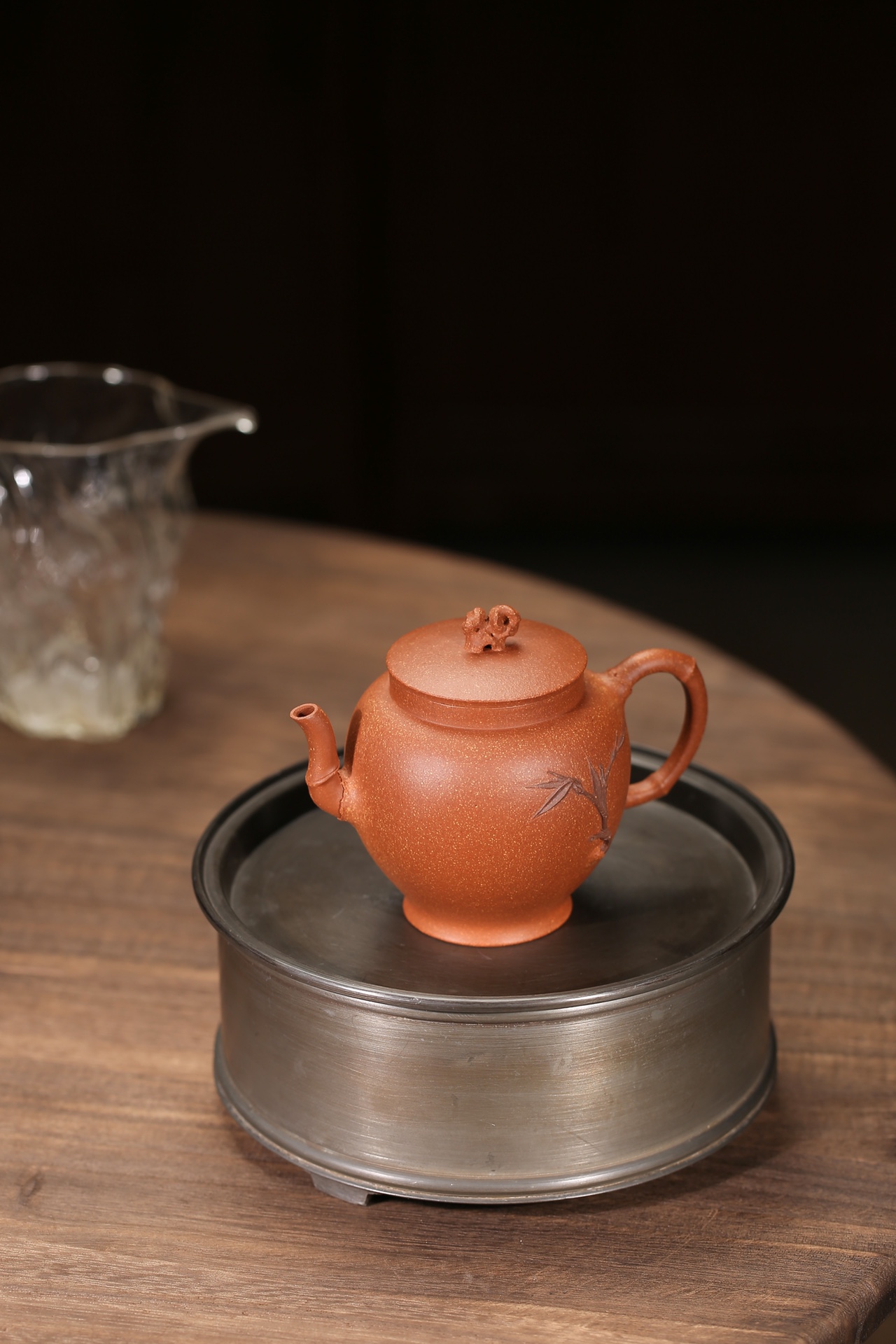 the "Bamboo Style", Yixing Purple Clay (Zisha) Teapot, Handmade Kung Fu Teapot 200ml