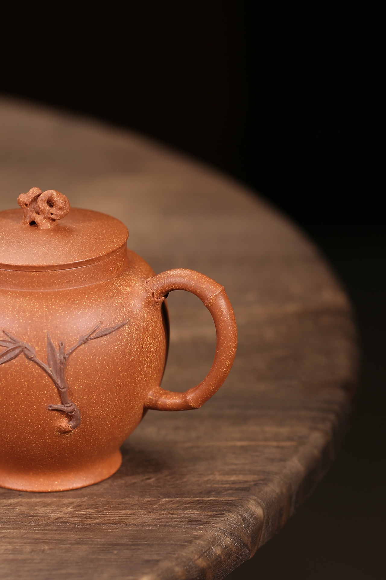 the "Bamboo Style", Yixing Purple Clay (Zisha) Teapot, Handmade Kung Fu Teapot 200ml