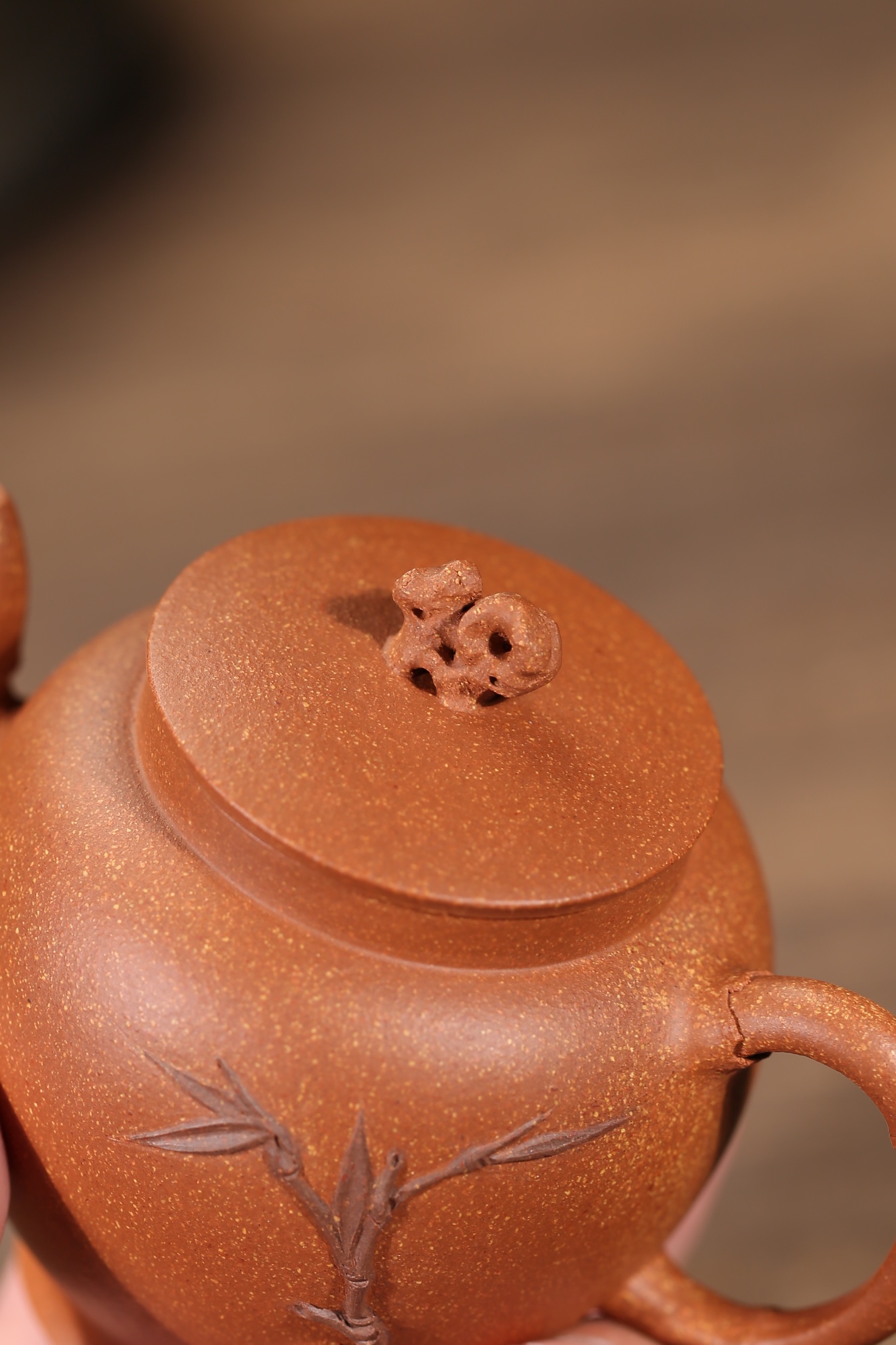 the "Bamboo Style", Yixing Purple Clay (Zisha) Teapot, Handmade Kung Fu Teapot 200ml