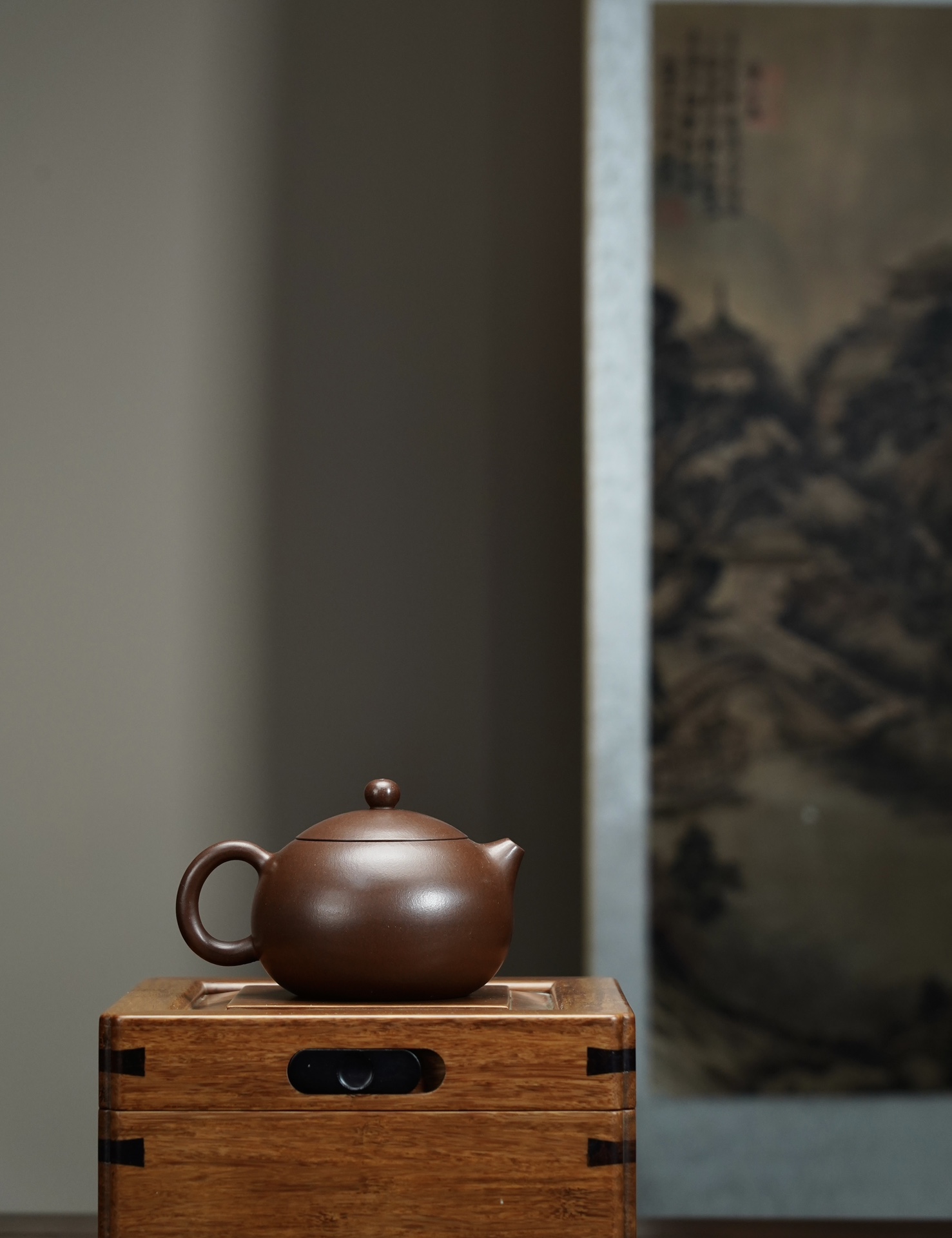 the "Purple Xishi", Yixing Purple Clay (Zisha) Teapot, Handmade Kung Fu Teapot 160ml