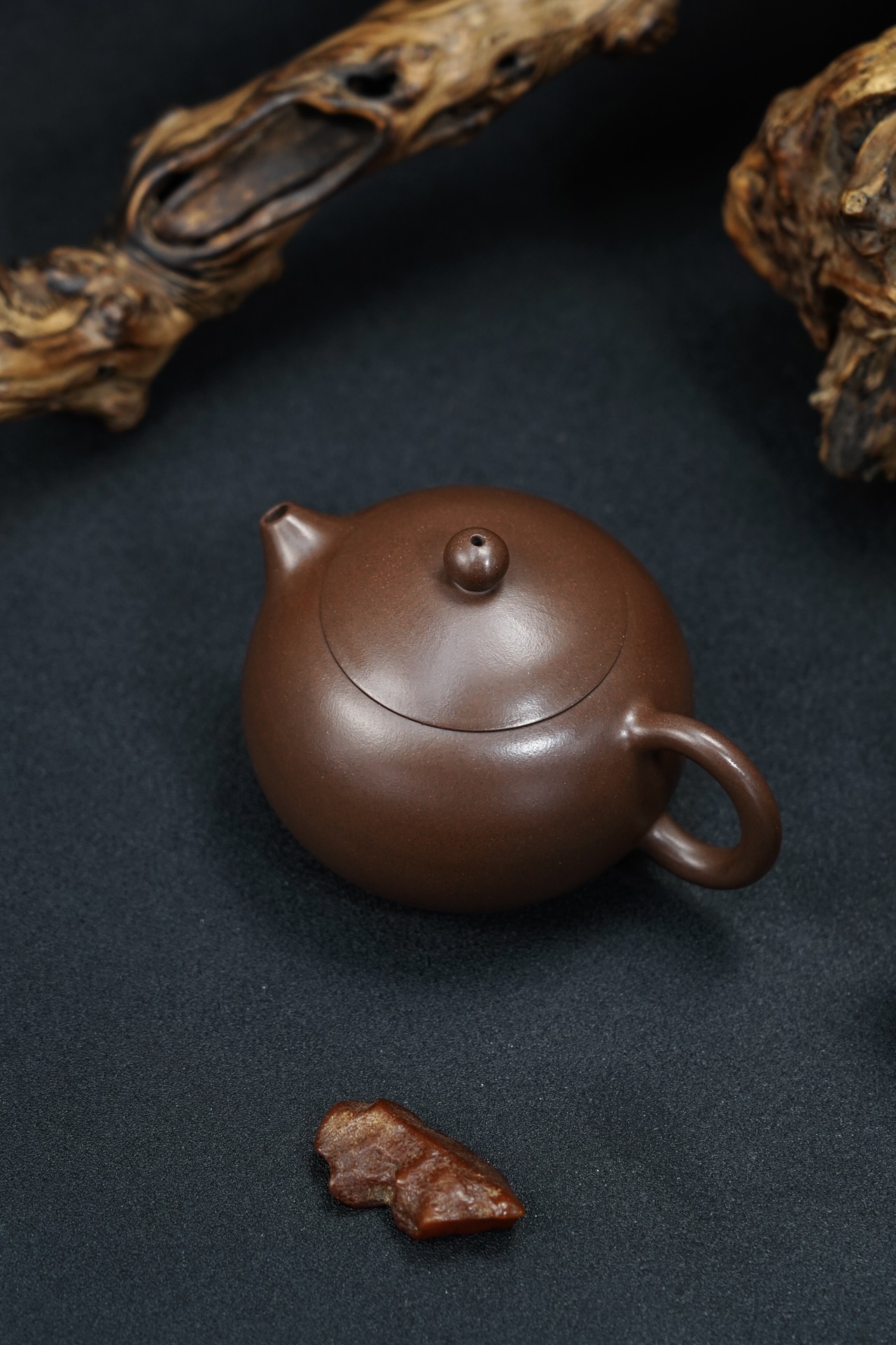 the "Purple Xishi", Yixing Purple Clay (Zisha) Teapot, Handmade Kung Fu Teapot 160ml