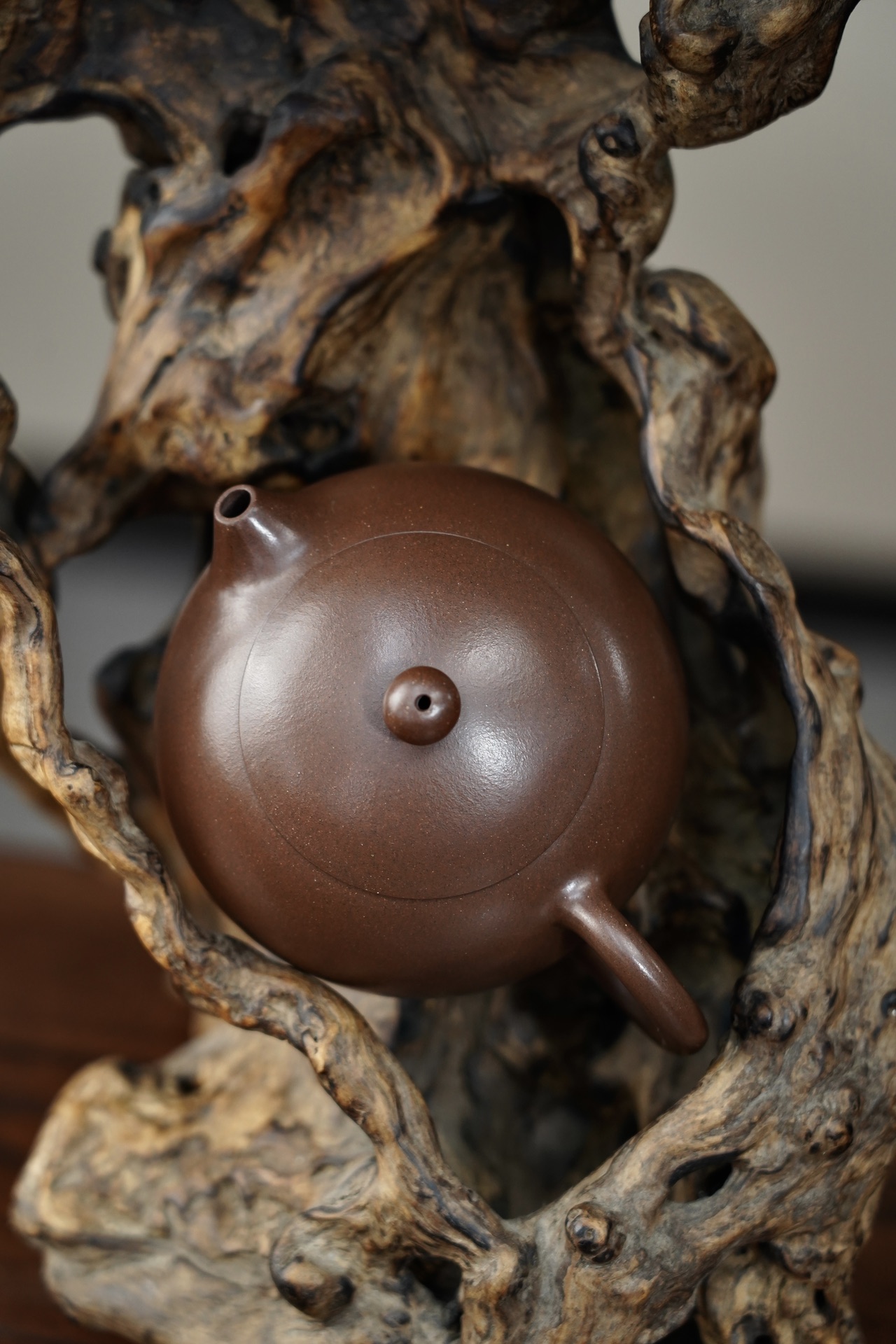 the "Purple Xishi", Yixing Purple Clay (Zisha) Teapot, Handmade Kung Fu Teapot 160ml