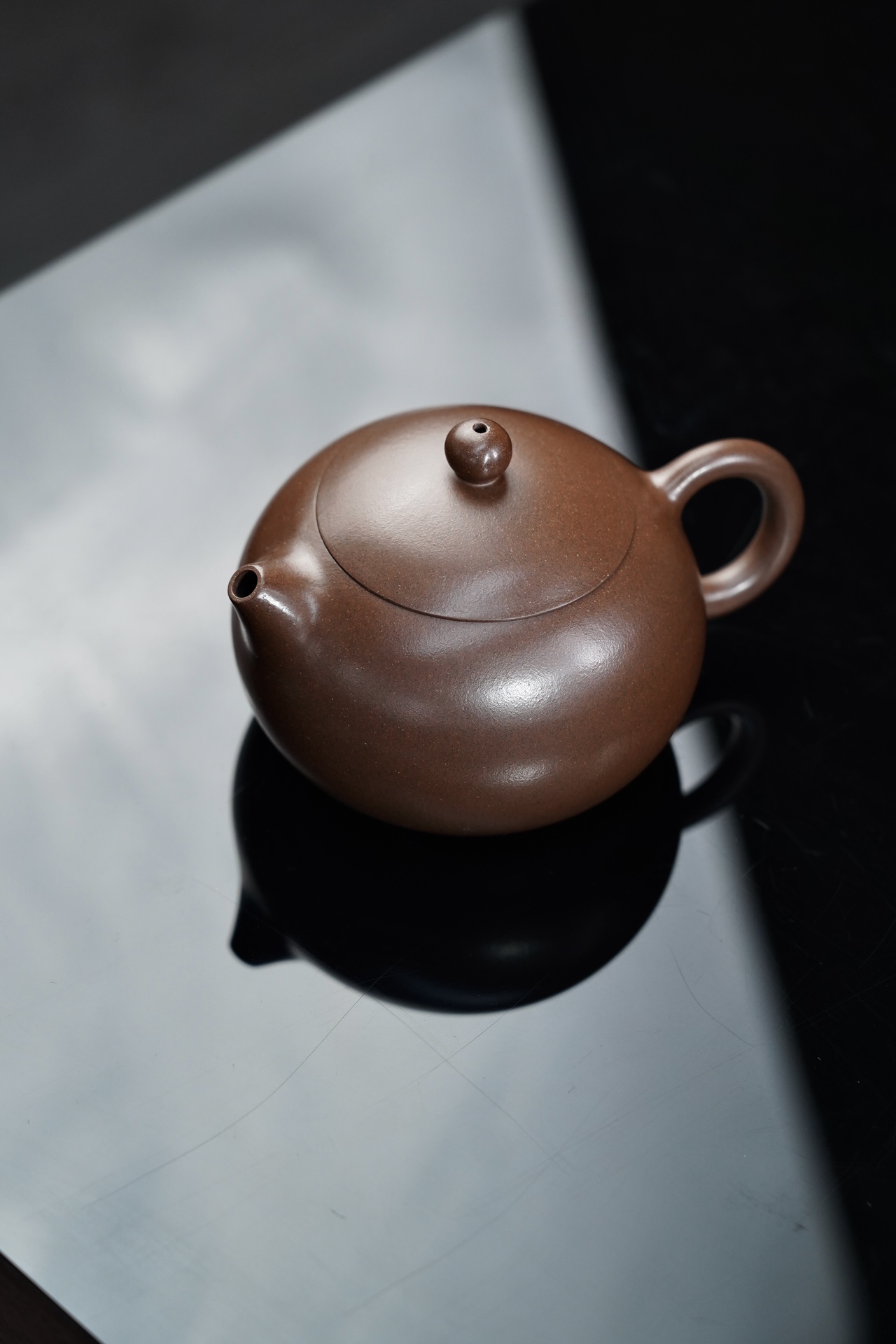 the "Purple Xishi", Yixing Purple Clay (Zisha) Teapot, Handmade Kung Fu Teapot 160ml