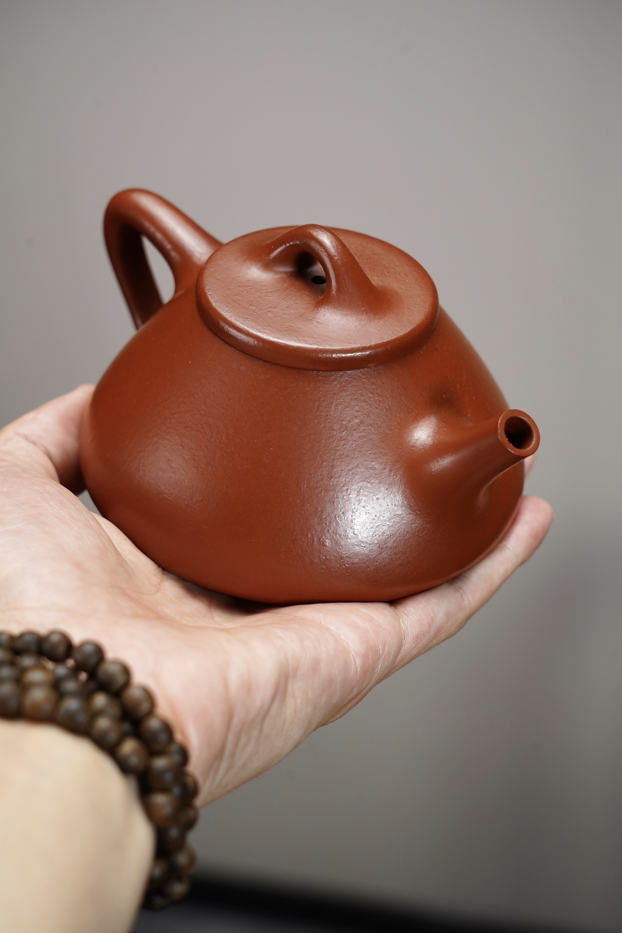 the "Stone Laddle", Yixing Purple Clay (Zisha) Teapot 250ml, Handmade Kung Fu Teapot