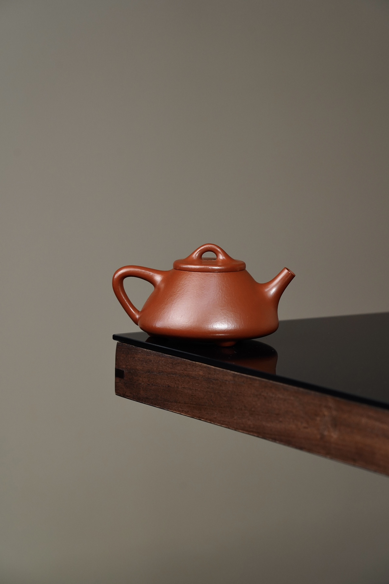 the "Stone Laddle", Yixing Purple Clay (Zisha) Teapot 250ml, Handmade Kung Fu Teapot