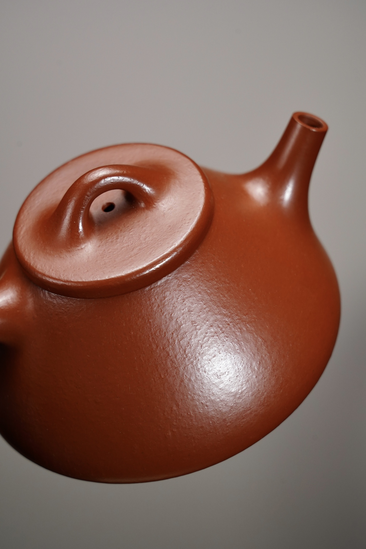 the "Stone Laddle", Yixing Purple Clay (Zisha) Teapot 250ml, Handmade Kung Fu Teapot