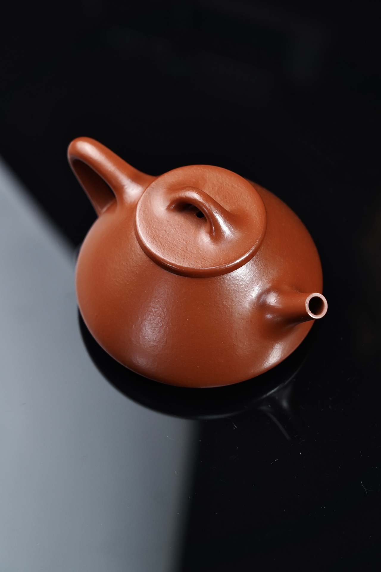 the "Stone Laddle", Yixing Purple Clay (Zisha) Teapot 250ml, Handmade Kung Fu Teapot