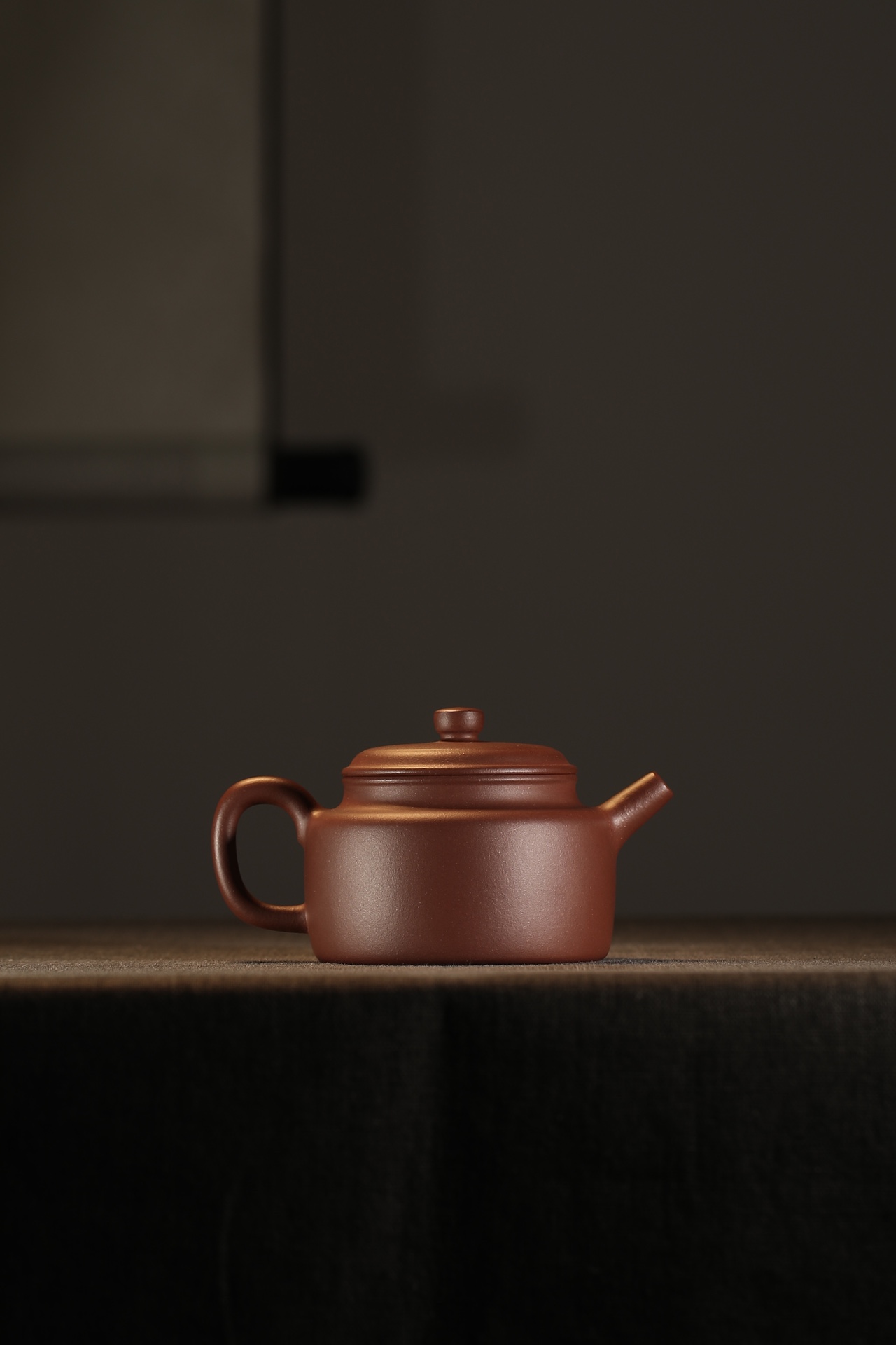 the "Clock of Virtue", Yixing Purple Clay (Zisha) Teapot, Handmade Kung Fu Teapot 200ml