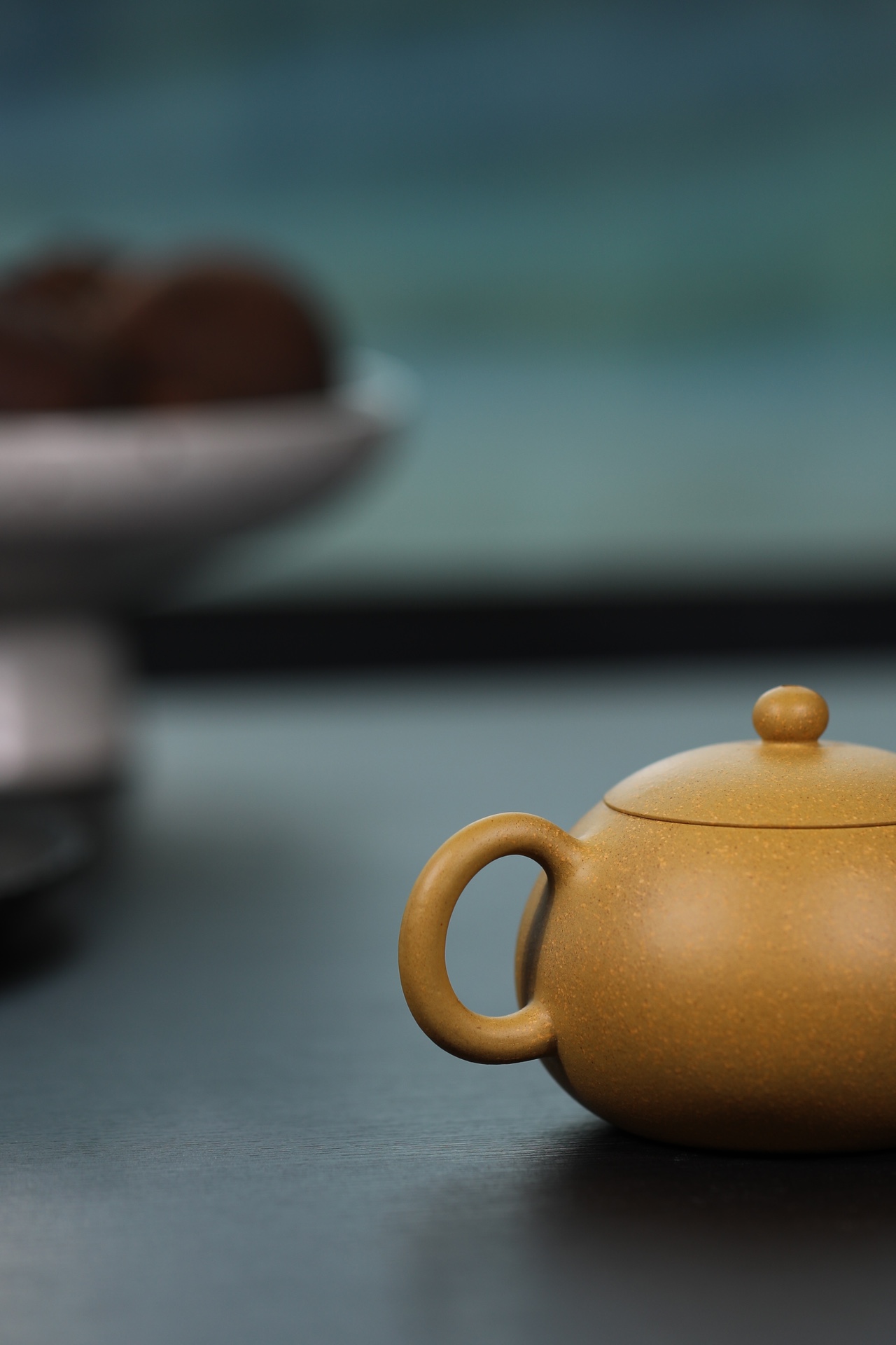 the "Golden Xishi", Yixing Purple Clay (Zisha) Teapot, Handmade Kung Fu Teapot 160ml