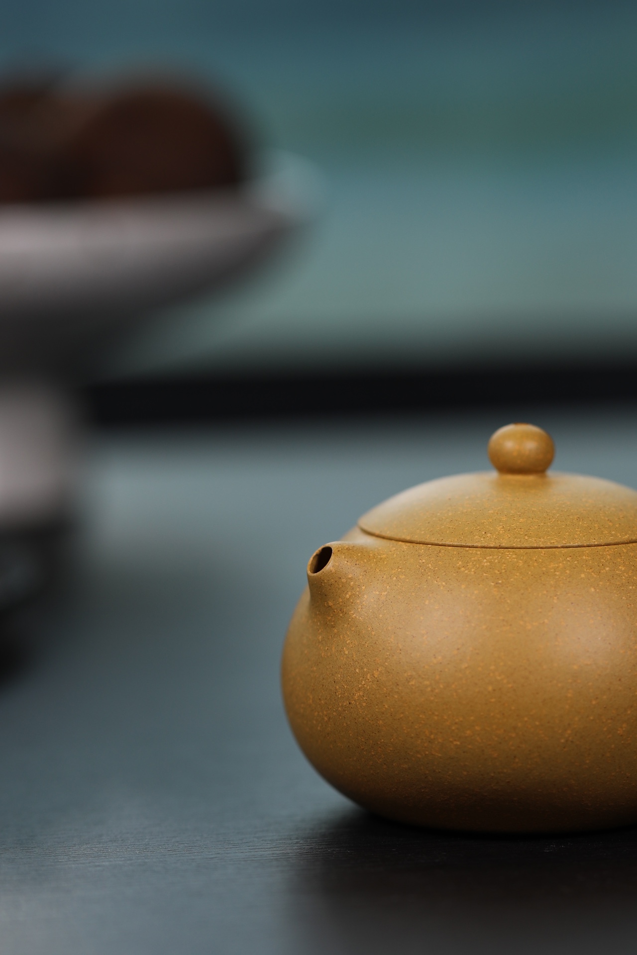 the "Golden Xishi", Yixing Purple Clay (Zisha) Teapot, Handmade Kung Fu Teapot 160ml