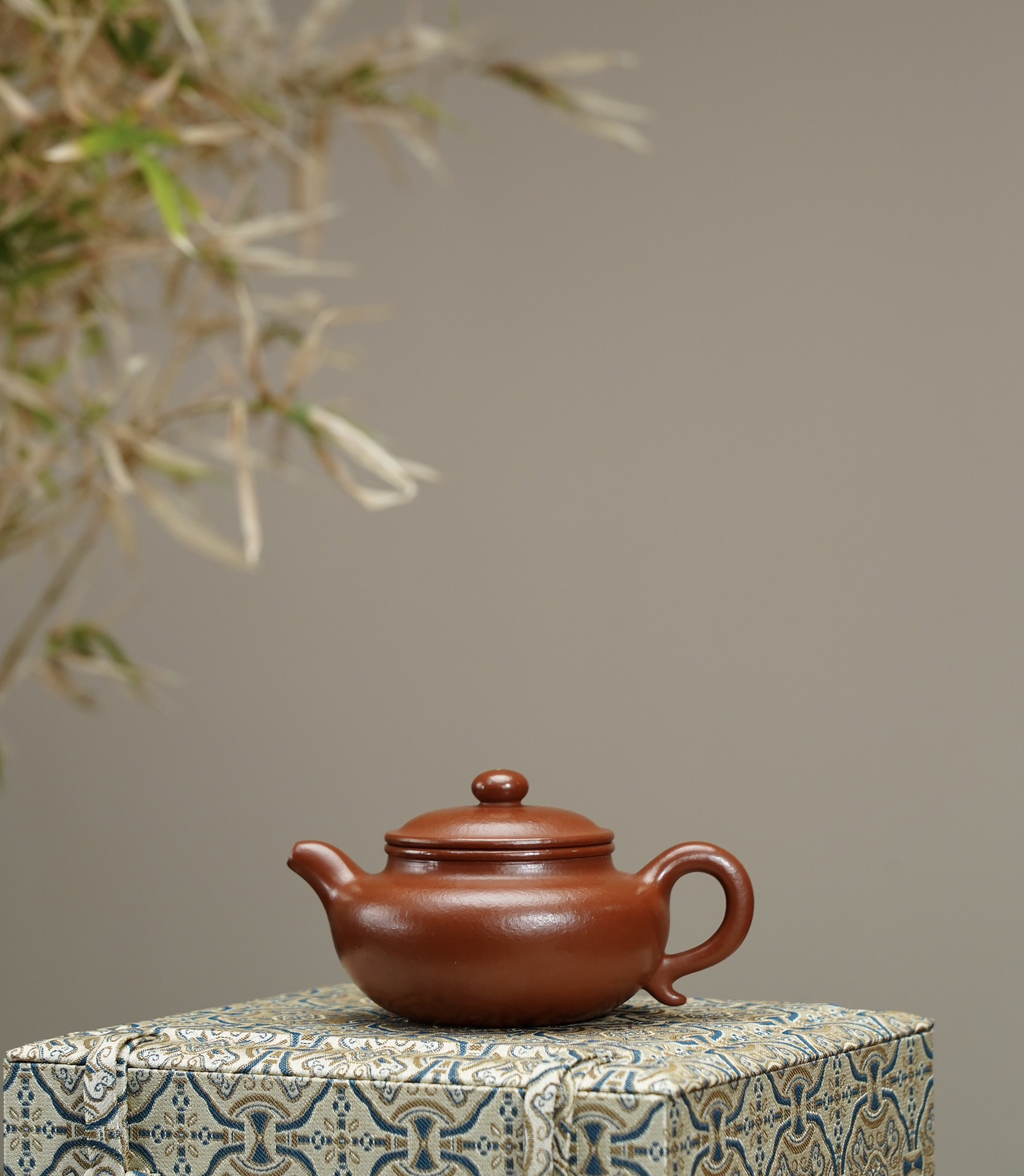 the "Drum", Yixing Purple Clay (Zisha) Teapot, Handmade Kungfu Teapot 160ml