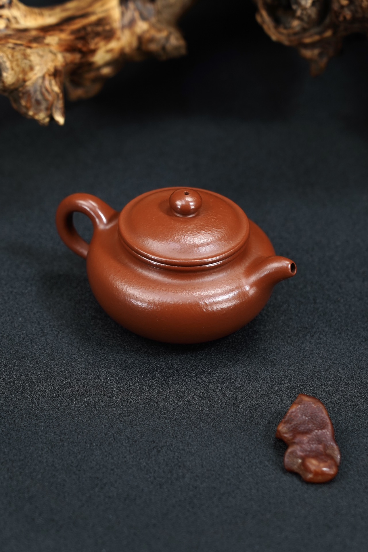 the "Drum", Yixing Purple Clay (Zisha) Teapot, Handmade Kungfu Teapot 160ml
