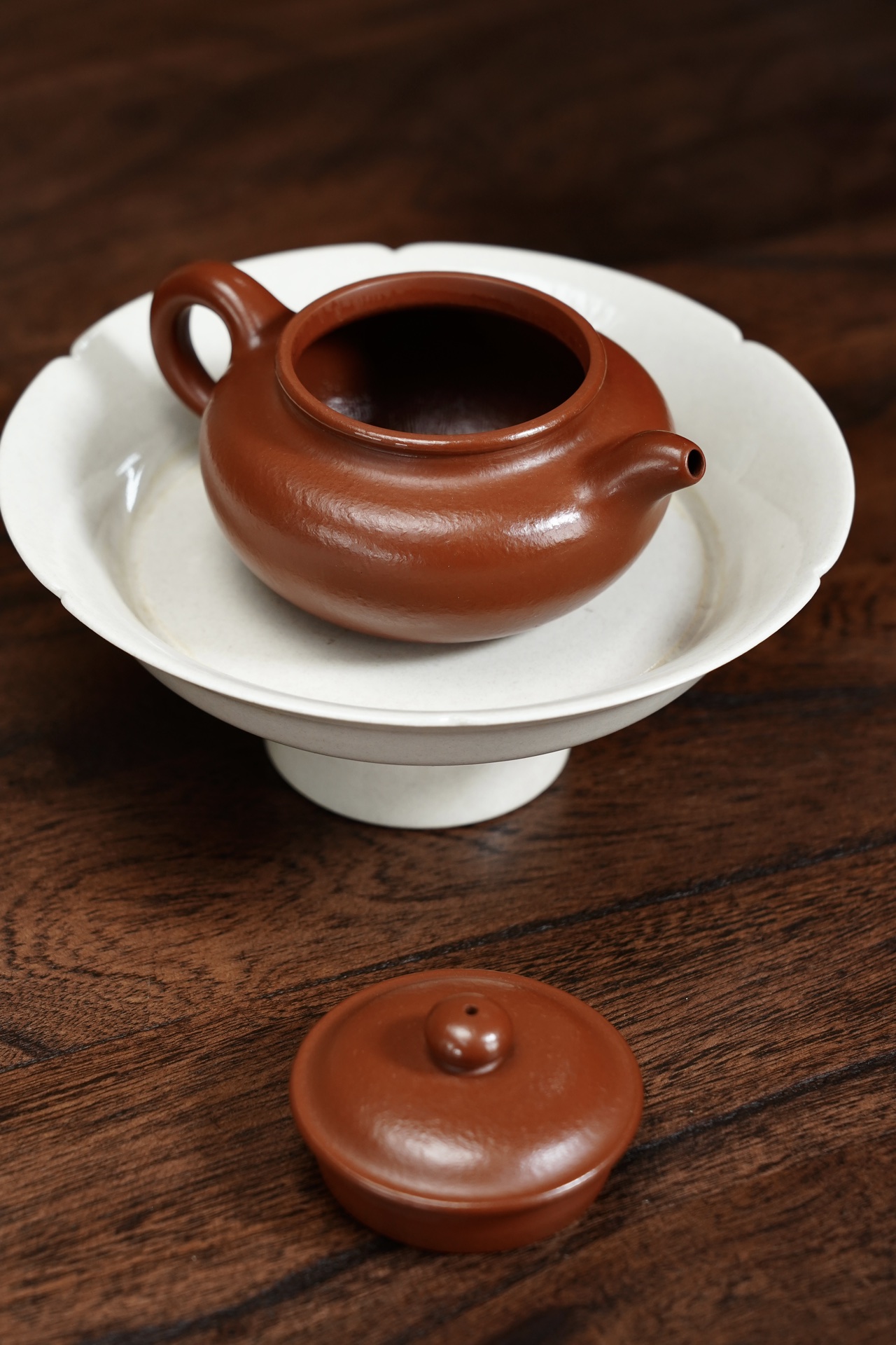the "Drum", Yixing Purple Clay (Zisha) Teapot, Handmade Kungfu Teapot 160ml