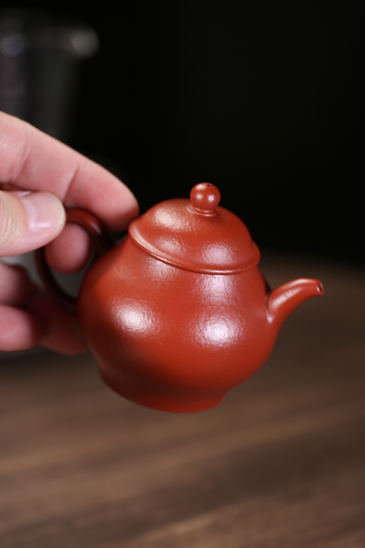 the "Olive", Yixing Purple Clay (Zisha) Teapot, Handmade Gongfu Tea 120ml