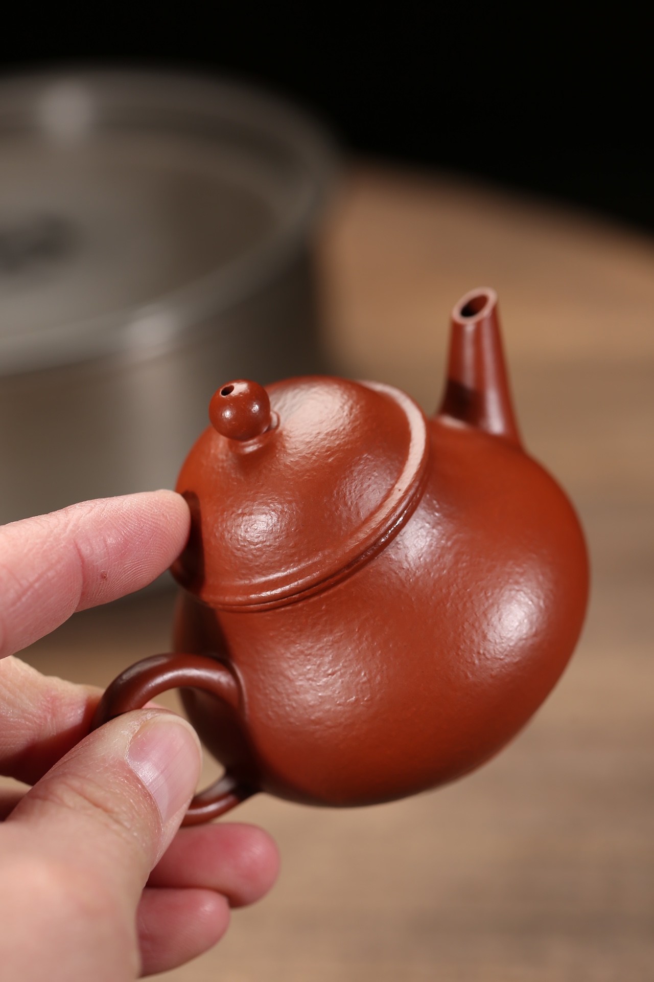 the "Horizontal Guava", Yixing Purple Clay (Zisha) Teapot, Handmade Gongfu Tea 130ml