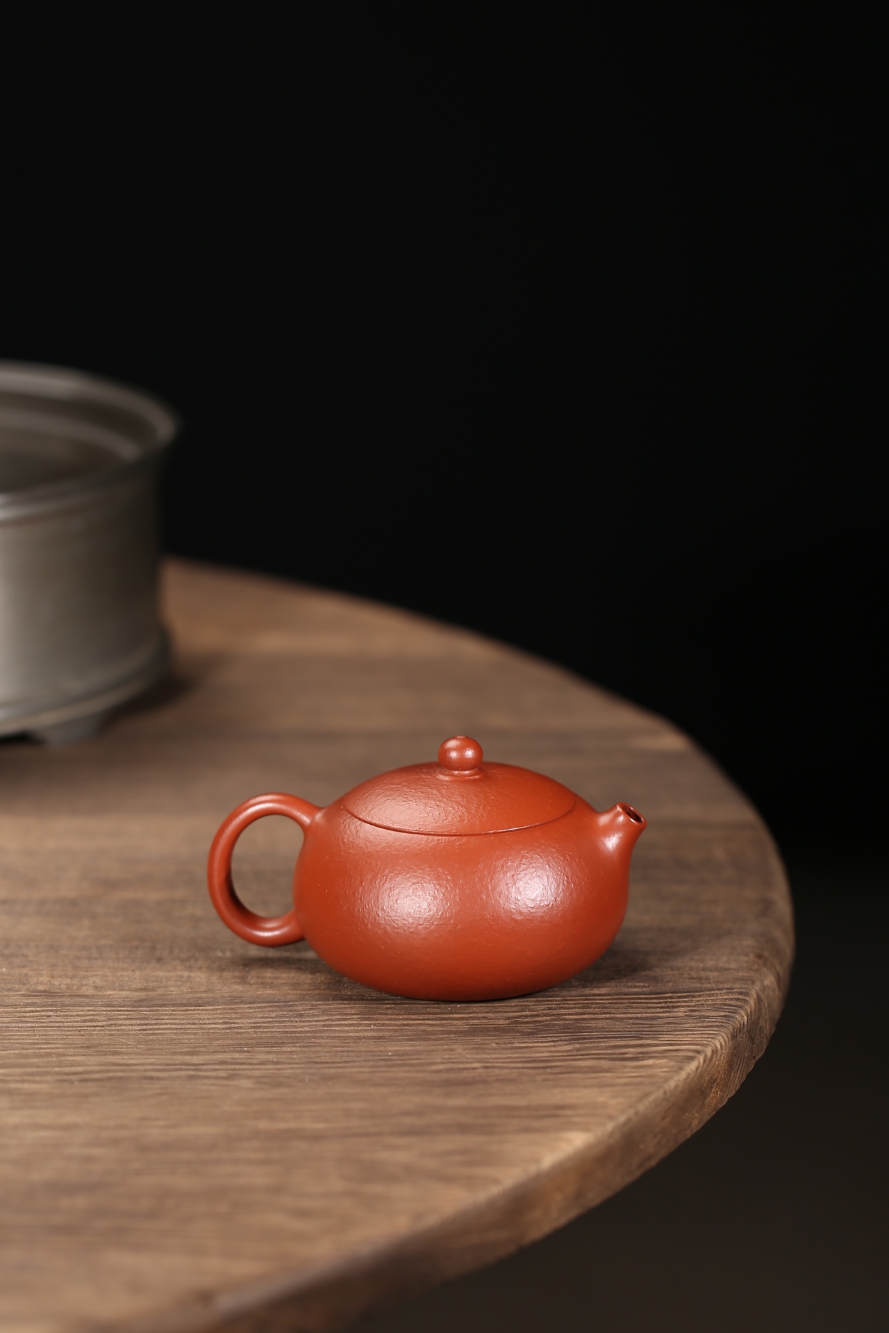 the "Flat Xishi", Yixing Purple Clay (Zisha) Teapot, Handmade Kung Fu Teapot 120ml