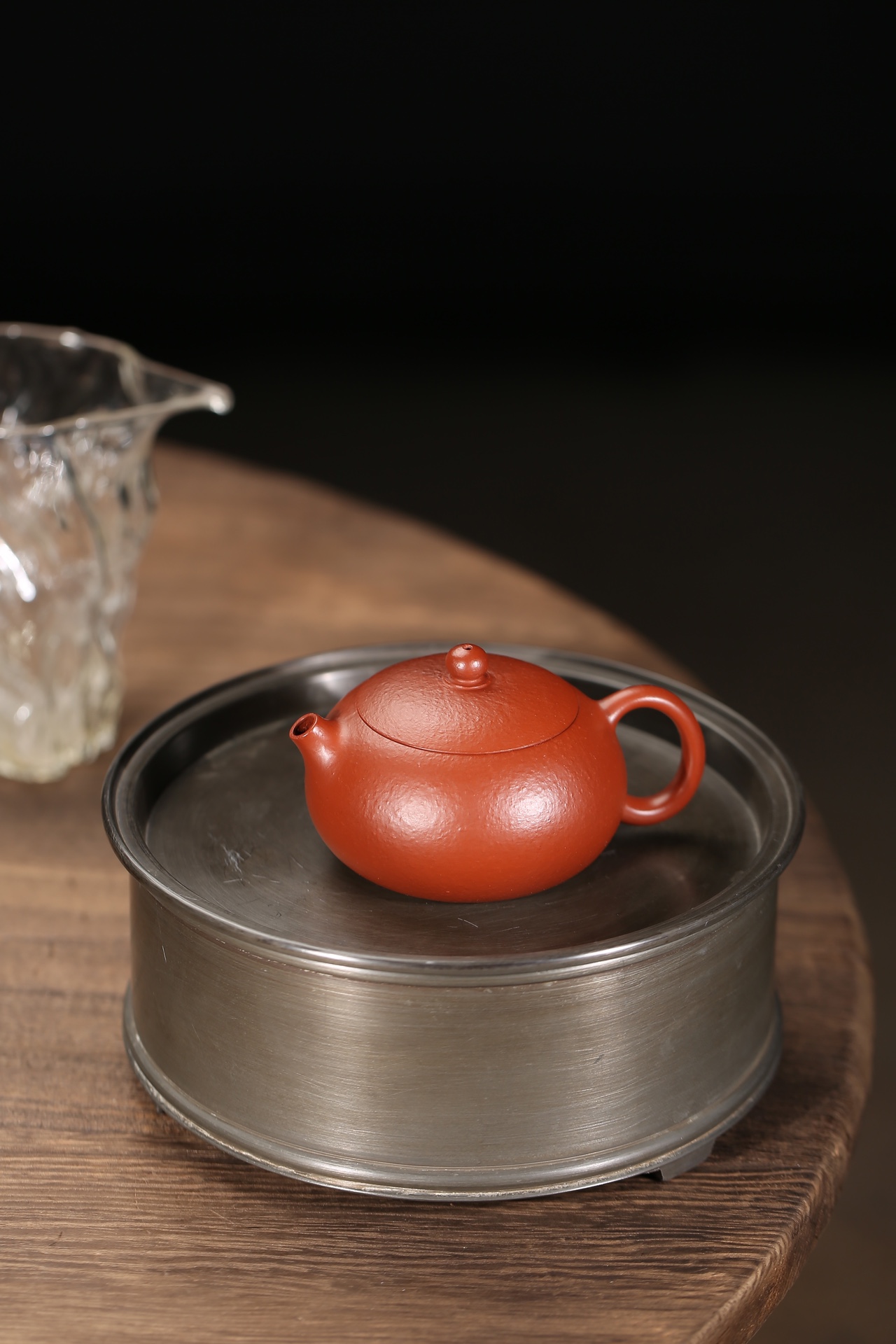 the "Flat Xishi", Yixing Purple Clay (Zisha) Teapot, Handmade Kung Fu Teapot 120ml