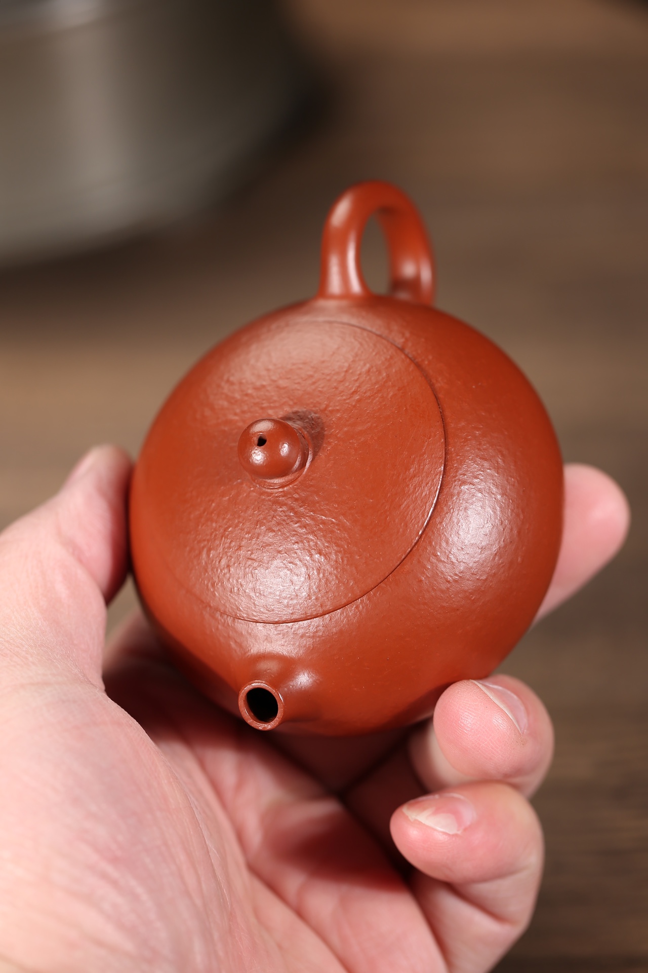 the "Flat Xishi", Yixing Purple Clay (Zisha) Teapot, Handmade Kung Fu Teapot 120ml