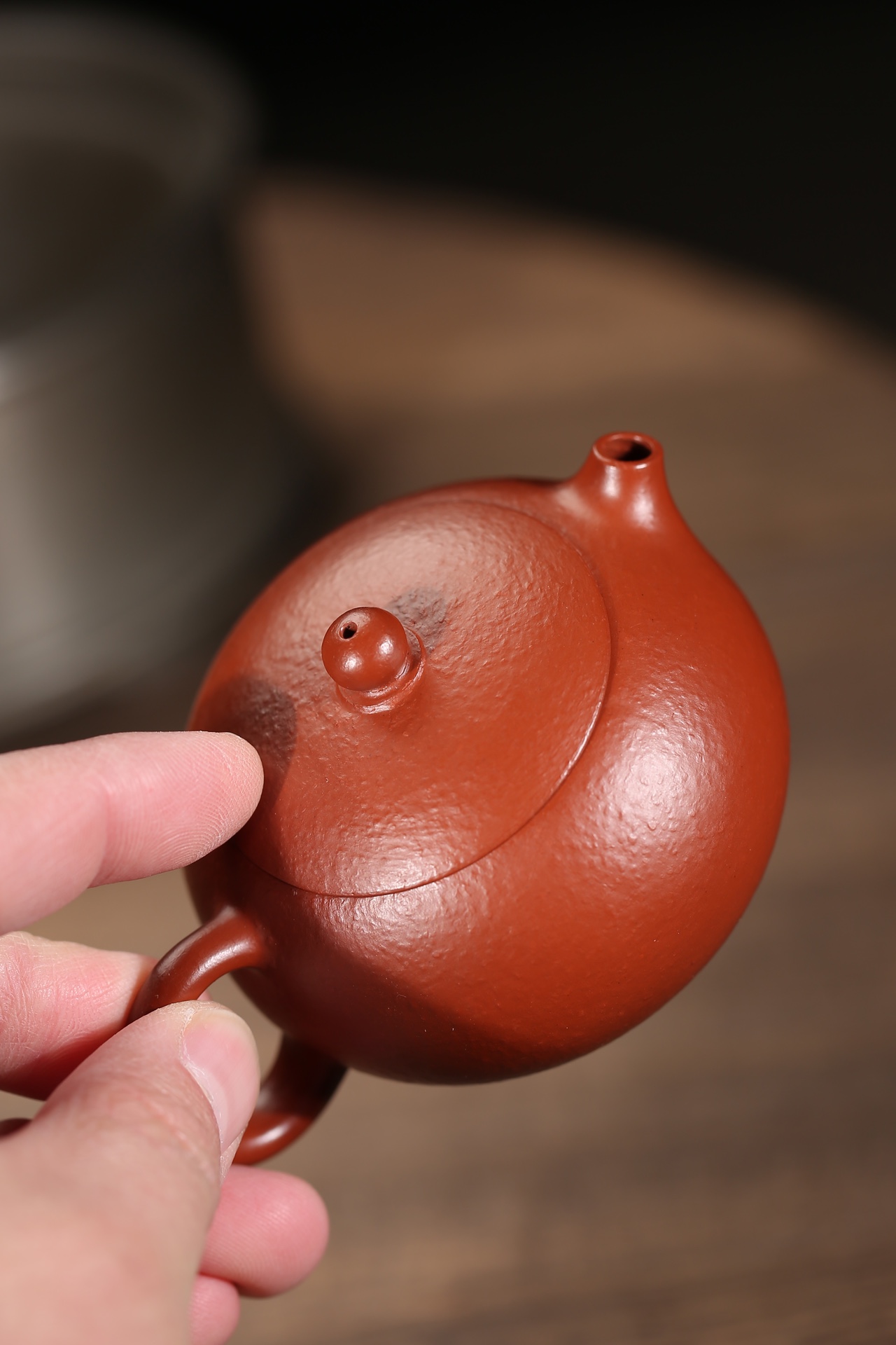 the "Flat Xishi", Yixing Purple Clay (Zisha) Teapot, Handmade Kung Fu Teapot 120ml