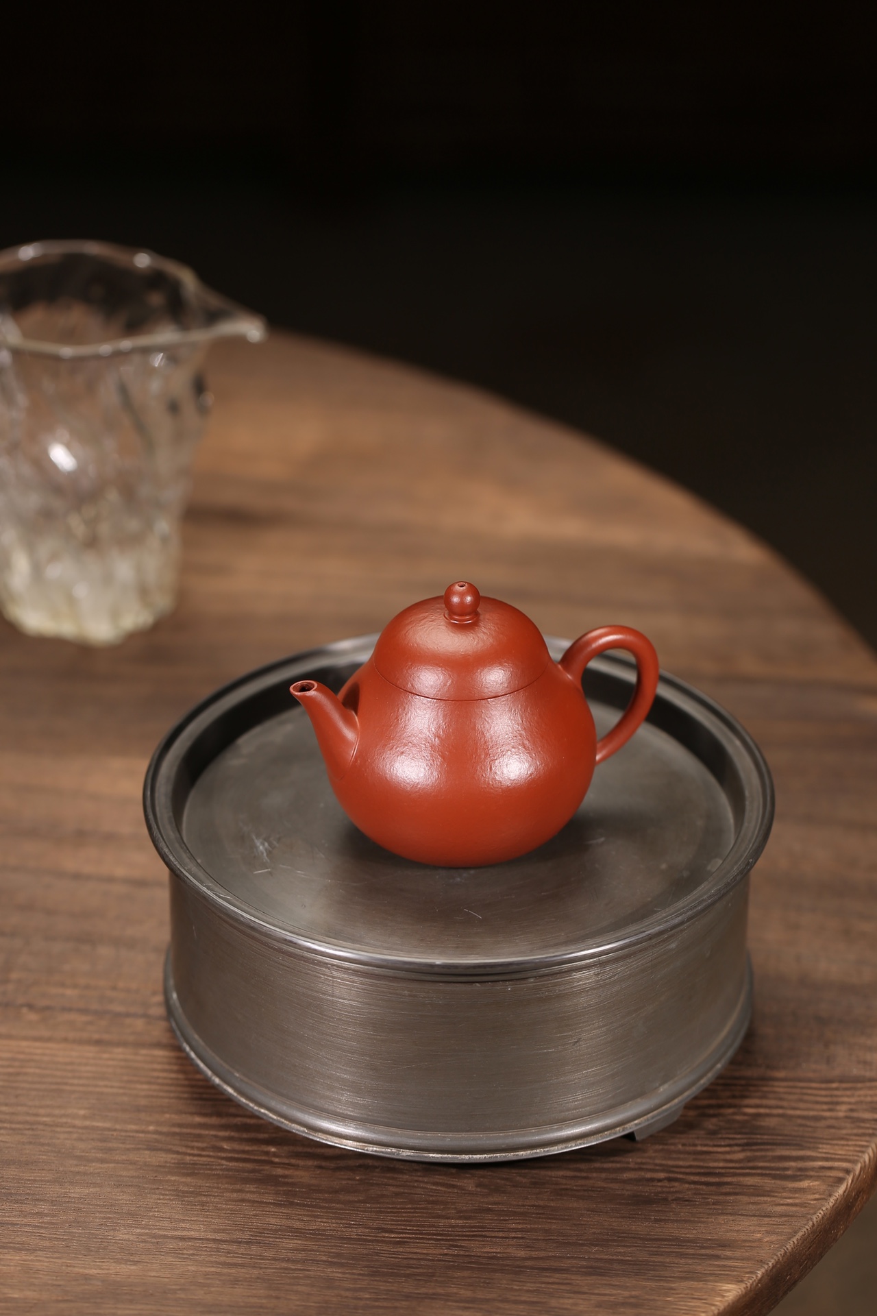 the "Slim Pear", Yixing Purple Clay (Zisha) Teapot, Handmade Gongfu Tea 100ml
