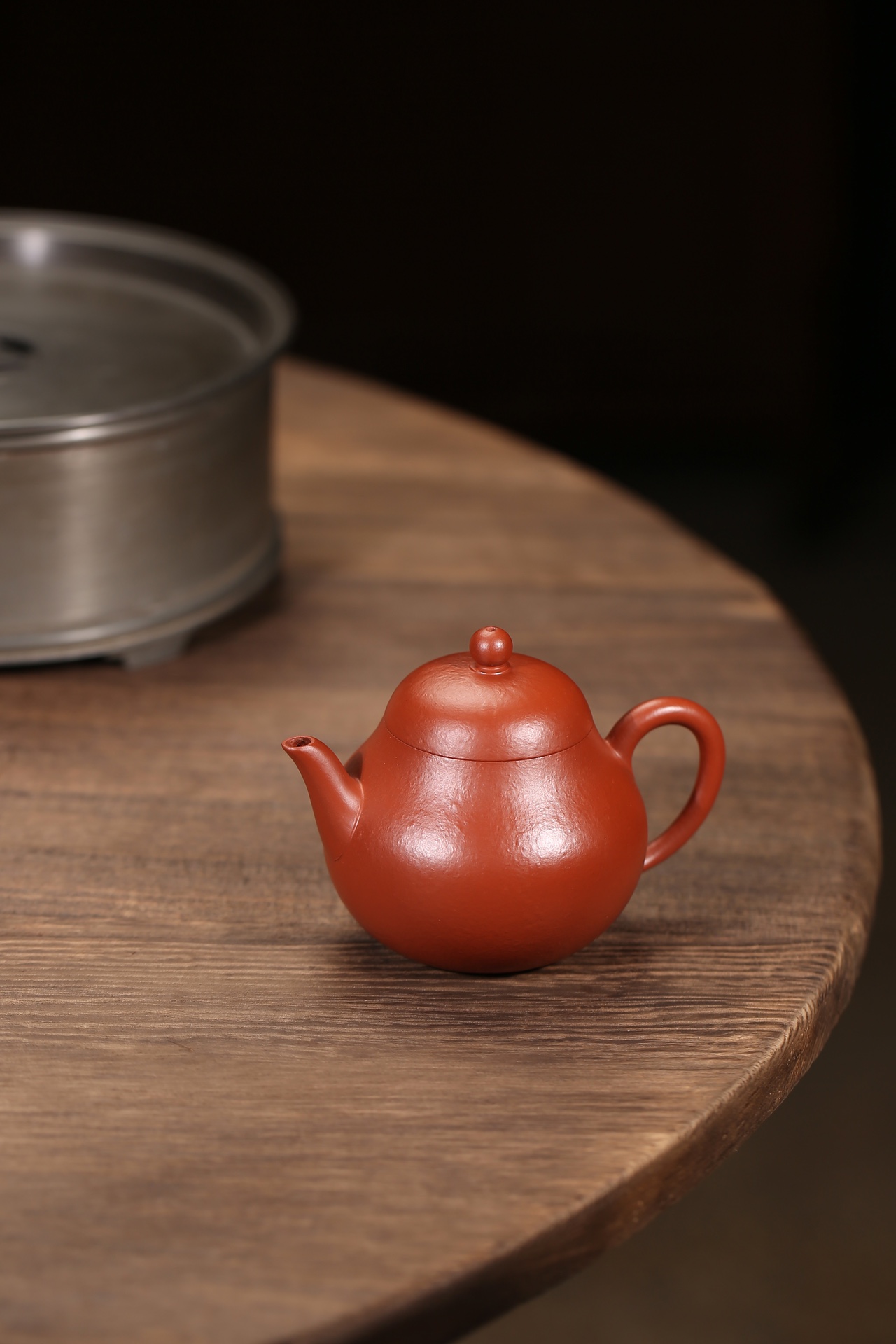the "Slim Pear", Yixing Purple Clay (Zisha) Teapot, Handmade Gongfu Tea 100ml
