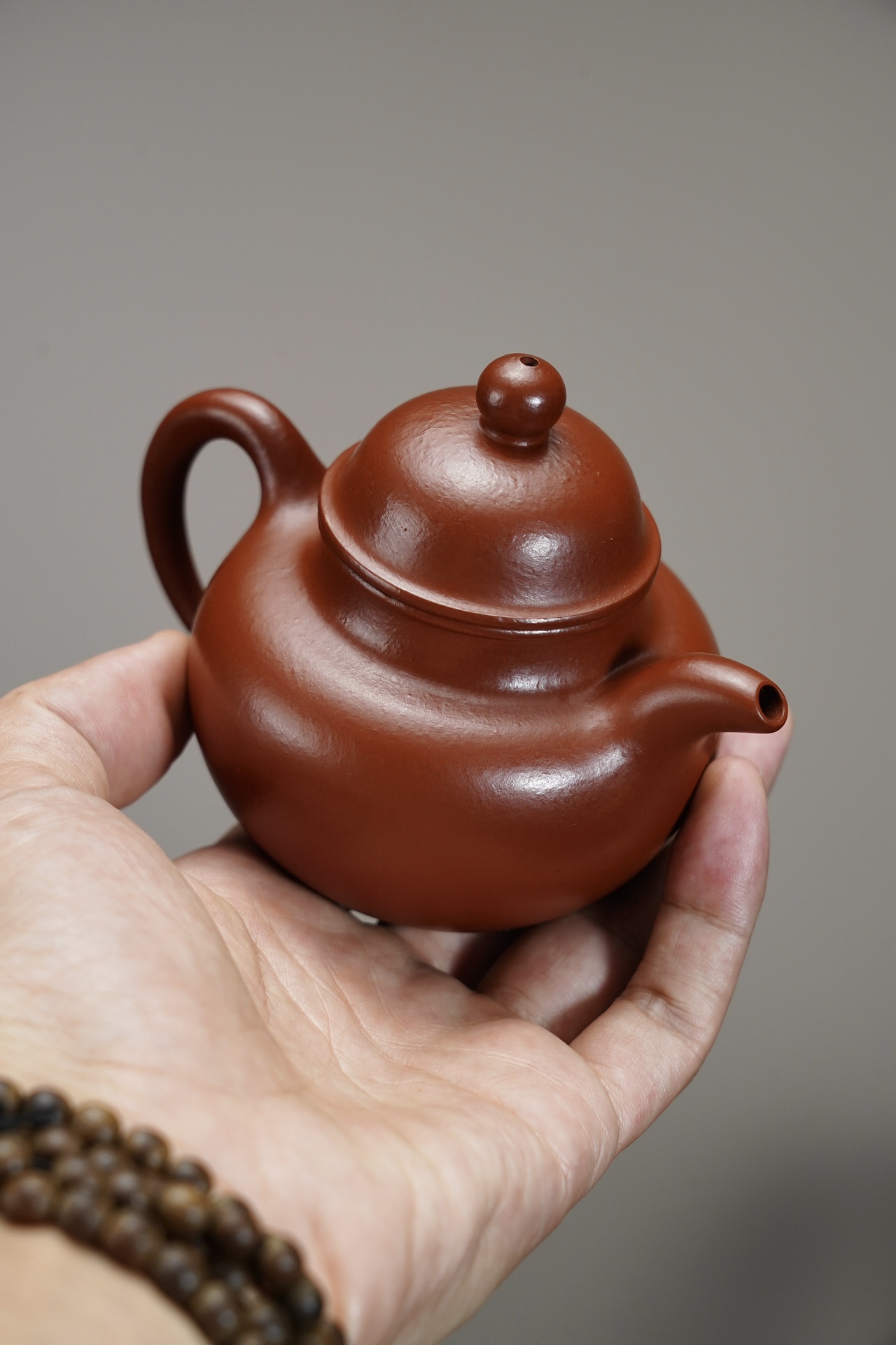 the "Duo Qiu", Yixing Purple Clay (Zisha) Teapot 180ml, Handmade Kung Fu Teapot