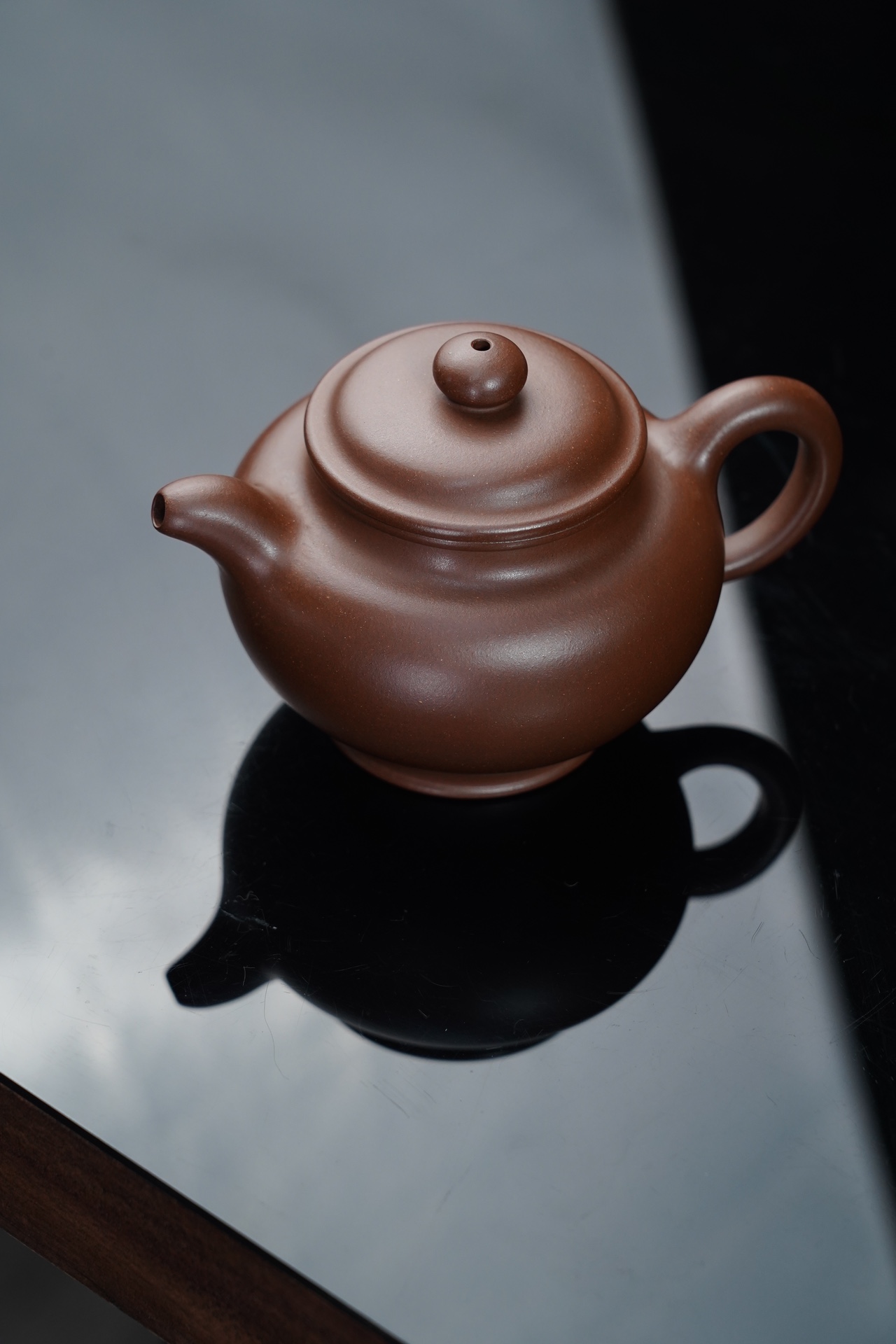 the "Duo Zhi", Yixing Purple Clay (Zisha) Teapot, Handmade Ceramic Gongfu Teapot 260ml
