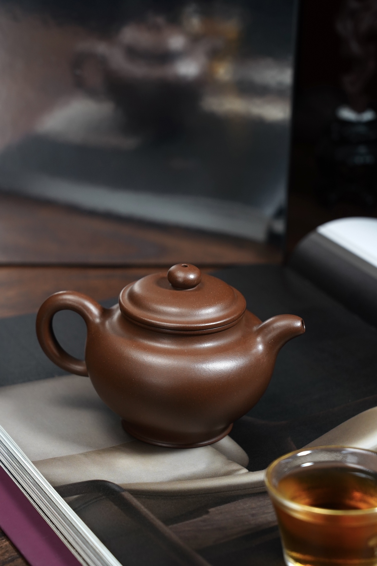 the "Duo Zhi", Yixing Purple Clay (Zisha) Teapot, Handmade Ceramic Gongfu Teapot 260ml