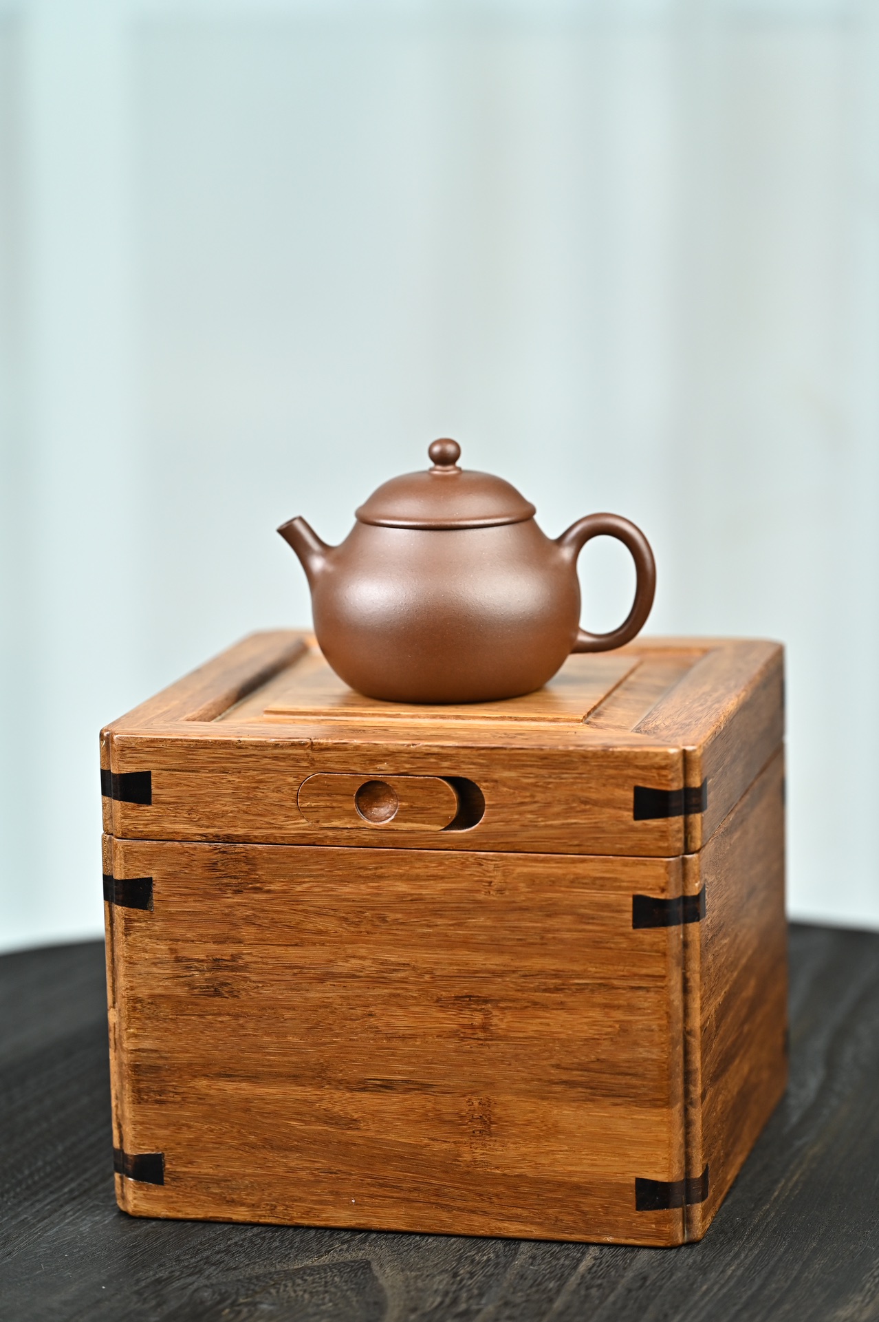 the "Purple Panny", Yixing Purple Clay (Zisha) Teapot, Handmade Kungfu Tea 150ml