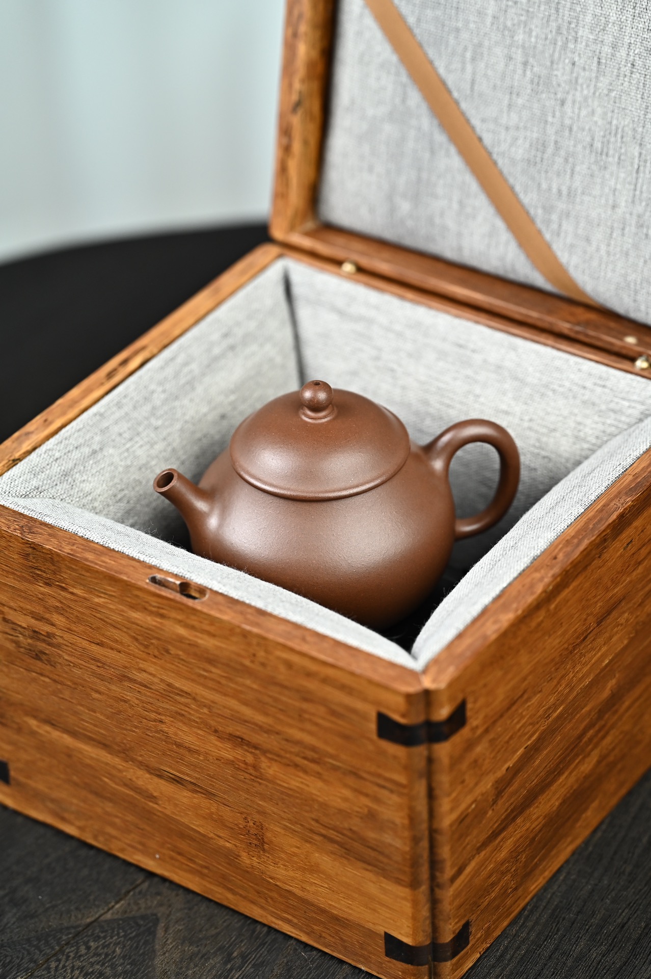 the "Purple Panny", Yixing Purple Clay (Zisha) Teapot, Handmade Kungfu Tea 150ml