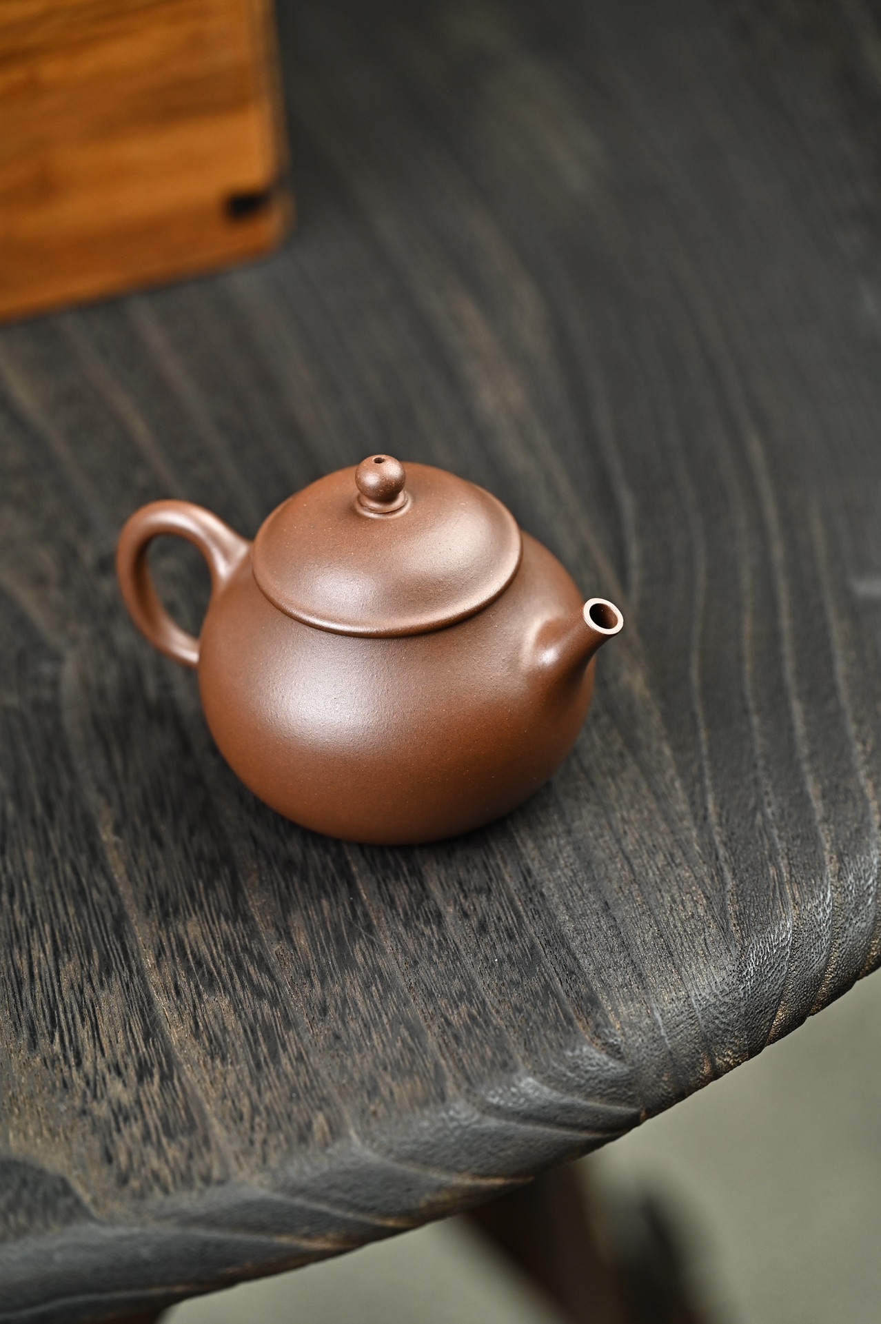 the "Purple Panny", Yixing Purple Clay (Zisha) Teapot, Handmade Kungfu Tea 150ml